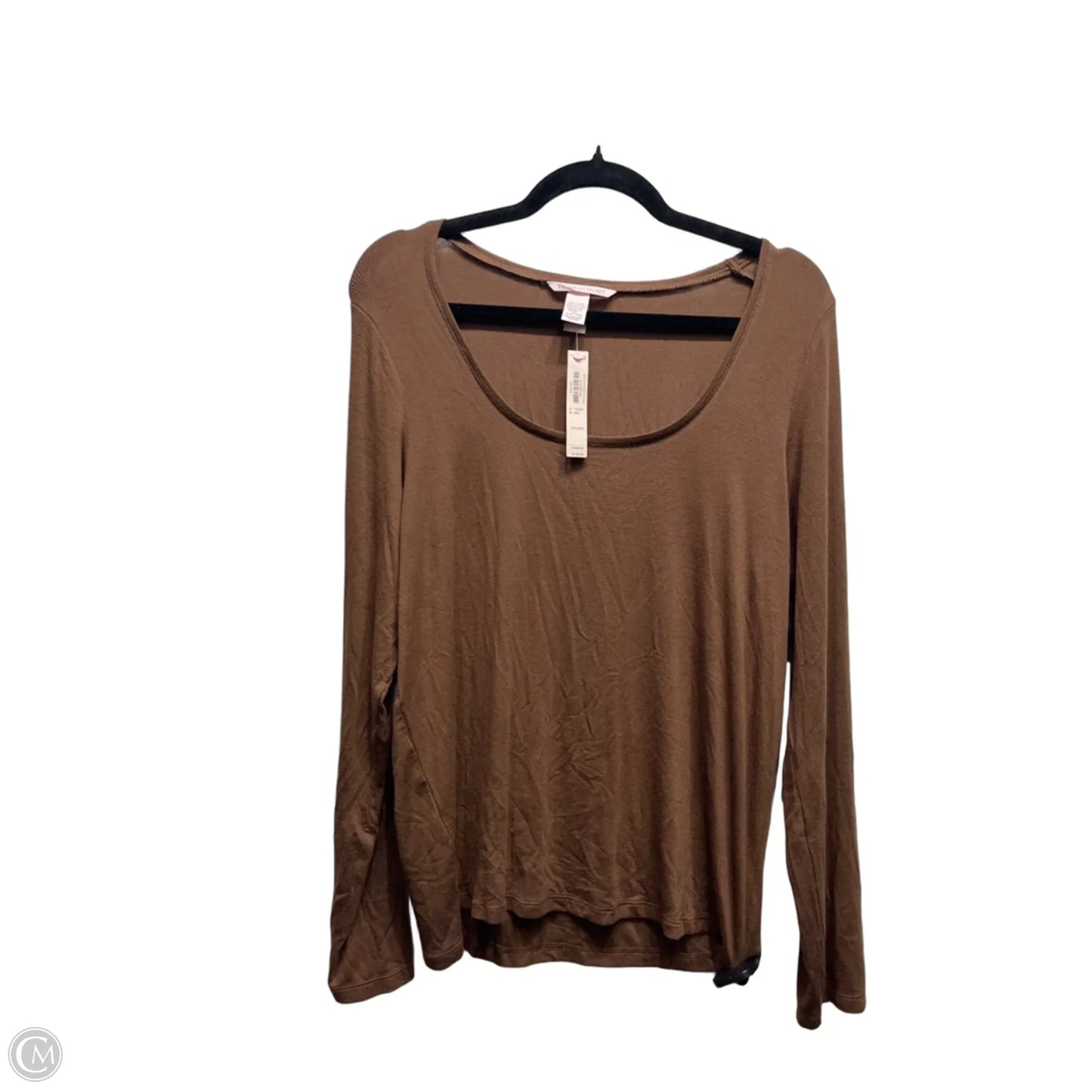 Top Long Sleeve By Victorias Secret In Brown, Size: Xxl