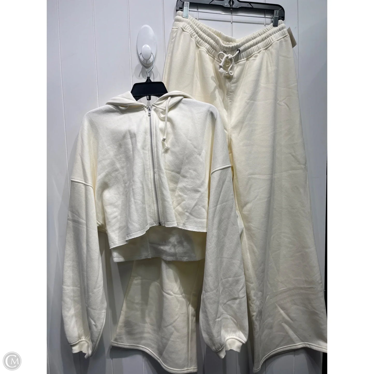 Pants Set 2pc By Fashion Nova In Cream, Size: 1x