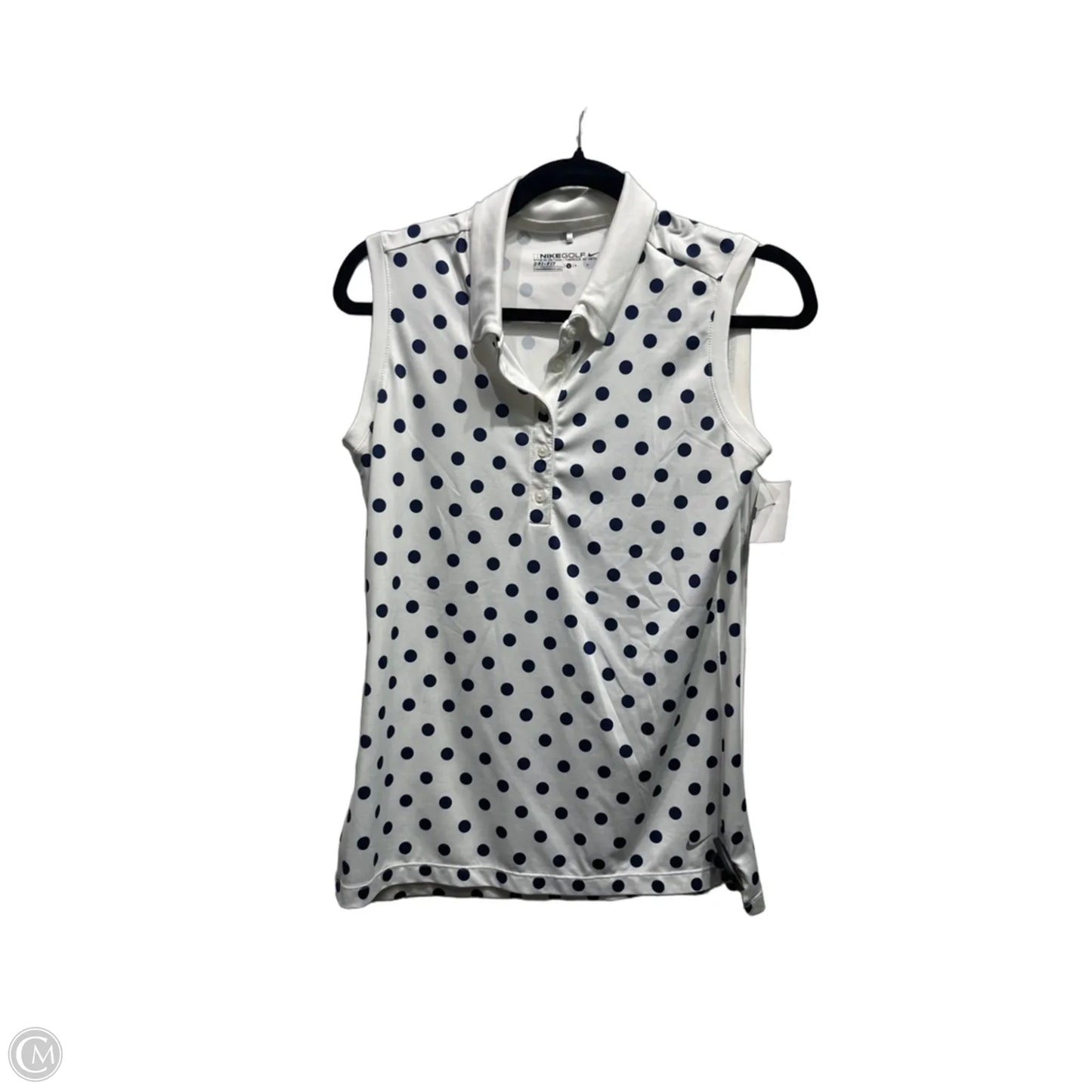 Athletic Tank Top By Nike Apparel In Blue & White, Size: S