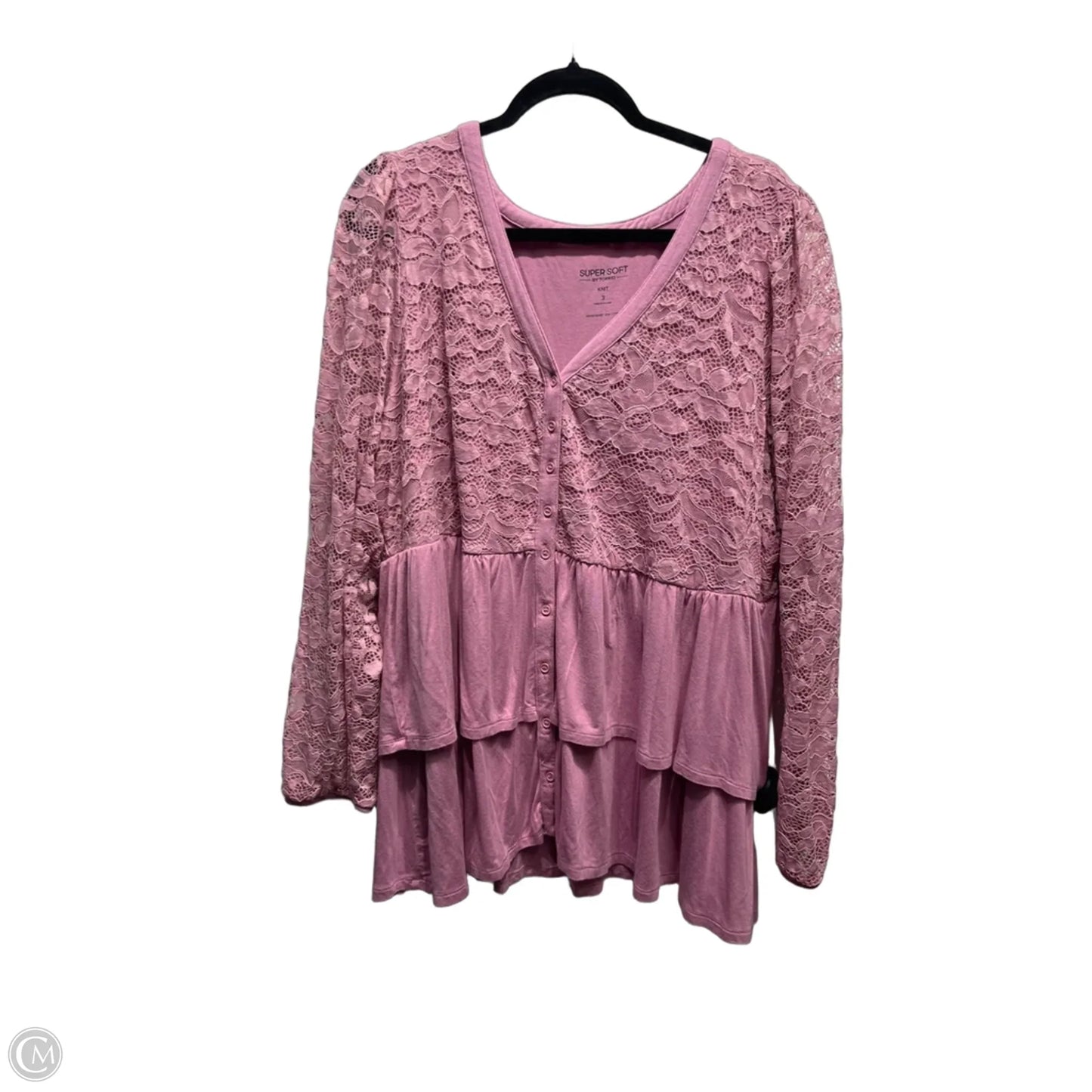 Top Long Sleeve By Torrid In Purple, Size: 3x