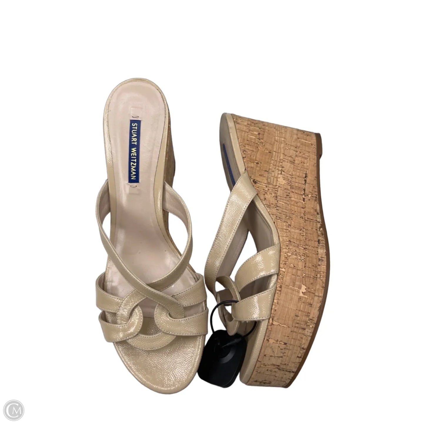 Sandals Designer By Stuart Weitzman In Cream, Size: 9.5