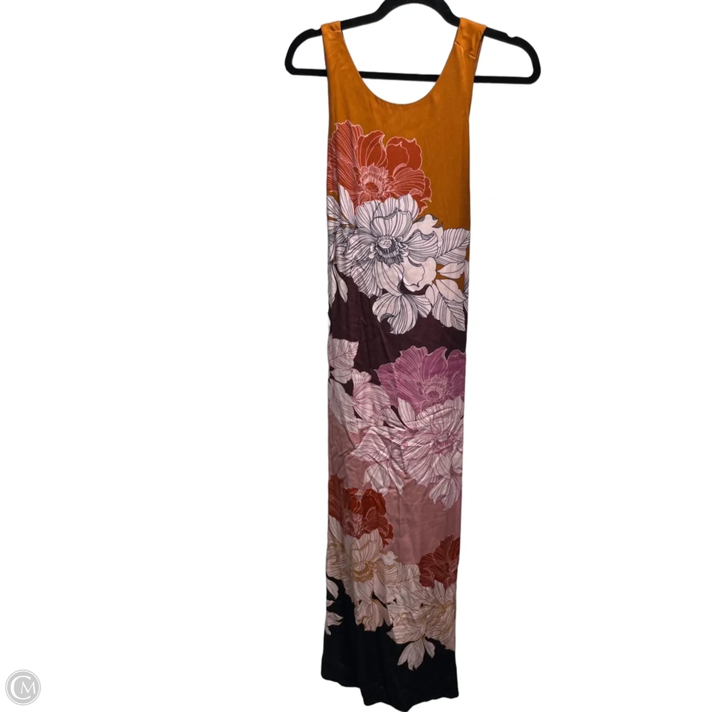 Dress Casual Midi By Maeve In Orange & Purple, Size: S