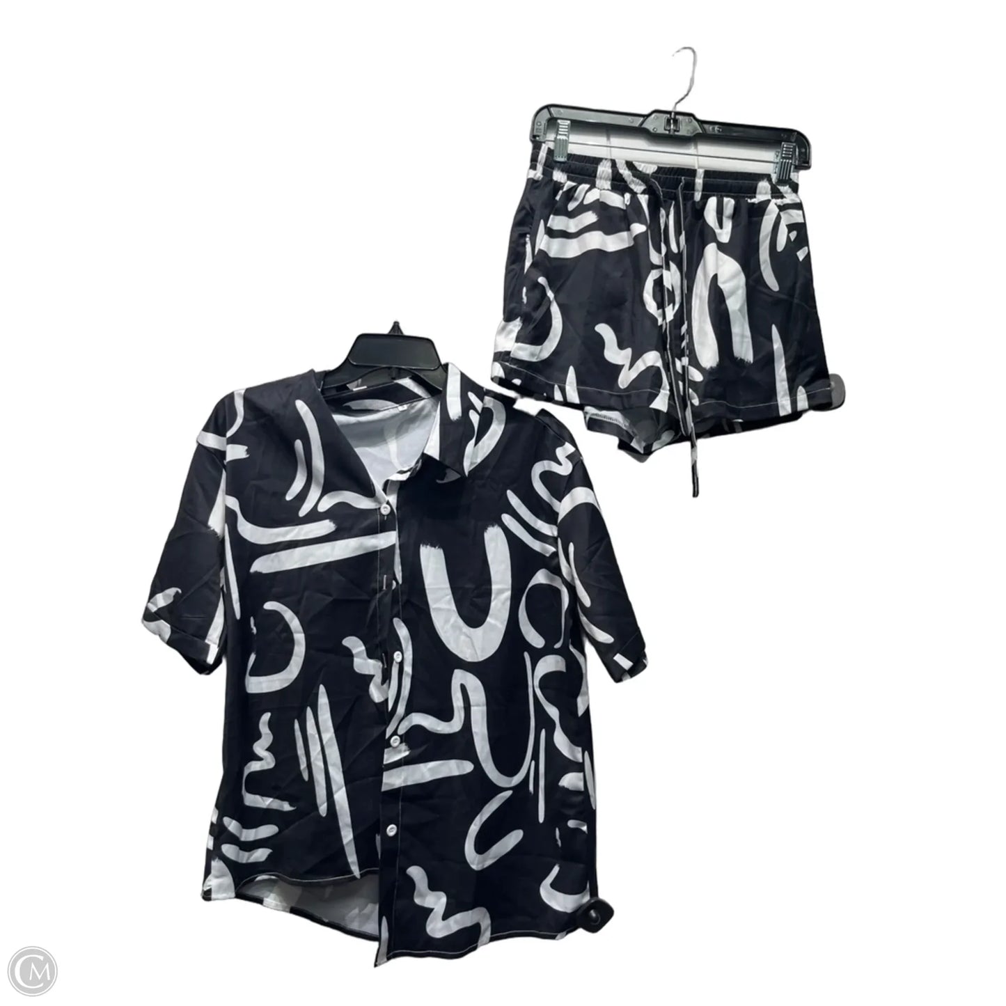 Shorts Set By Clothes Mentor In Black & White, Size: S