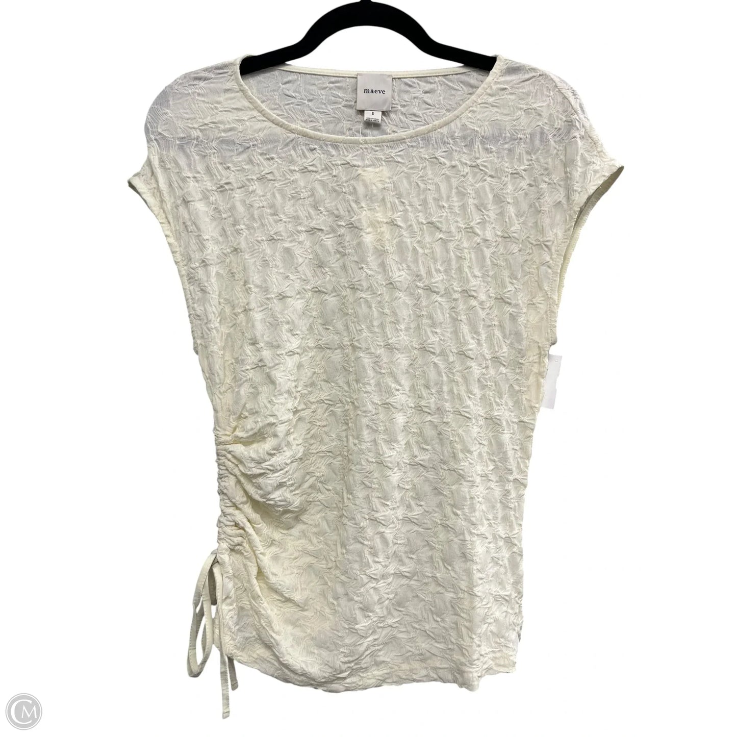 Top Short Sleeve By Maeve In Cream, Size: S