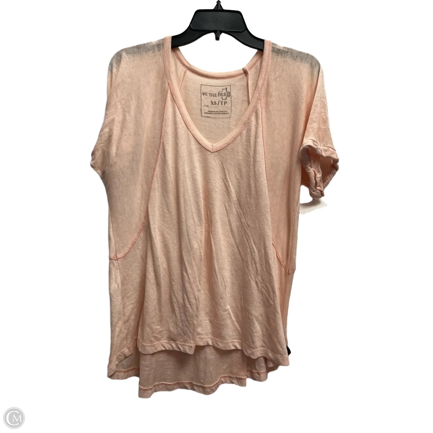 Top Short Sleeve By We The Free In Peach, Size: Xs