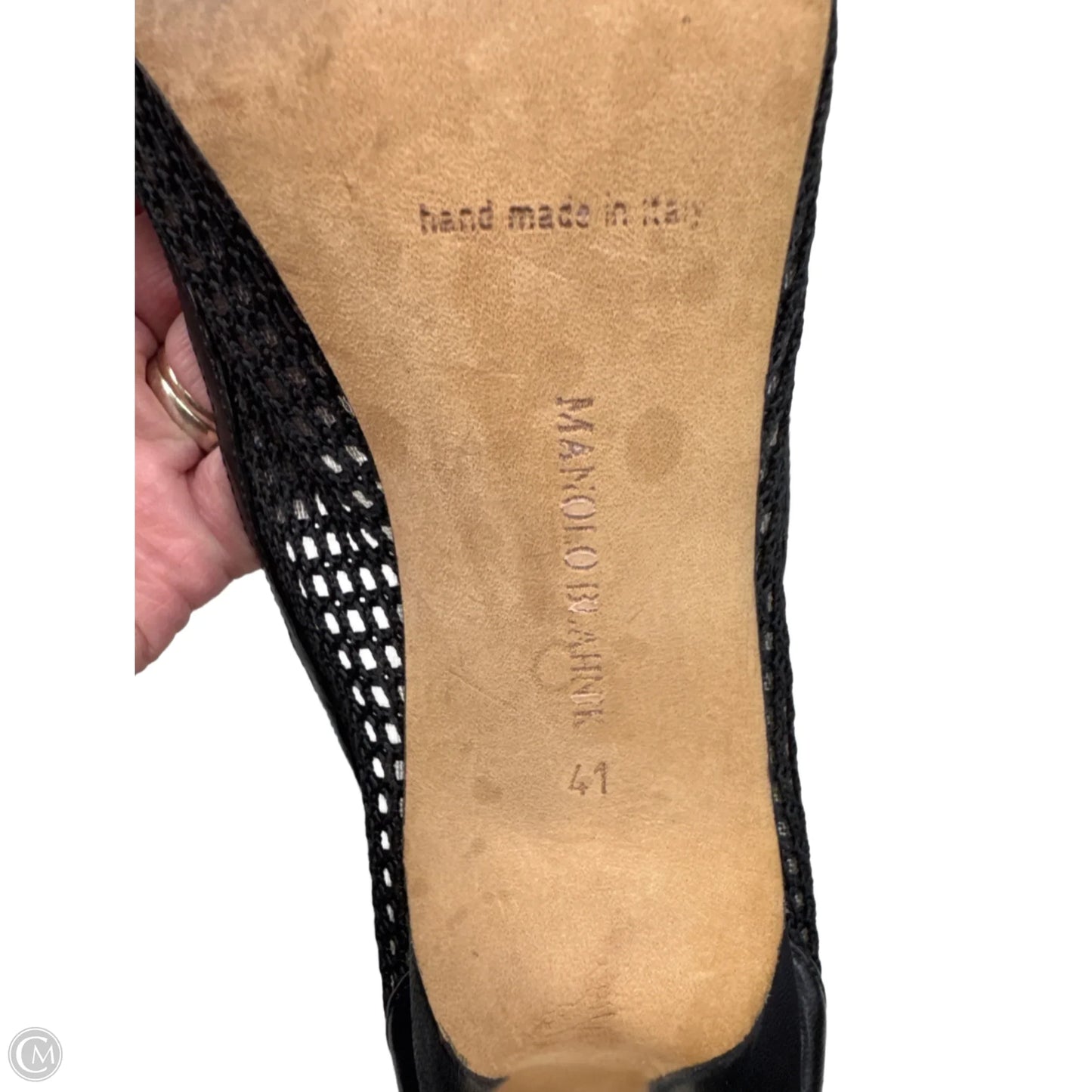 Shoes Heels Stiletto By Manolo Blahnik In Black, Size: 11