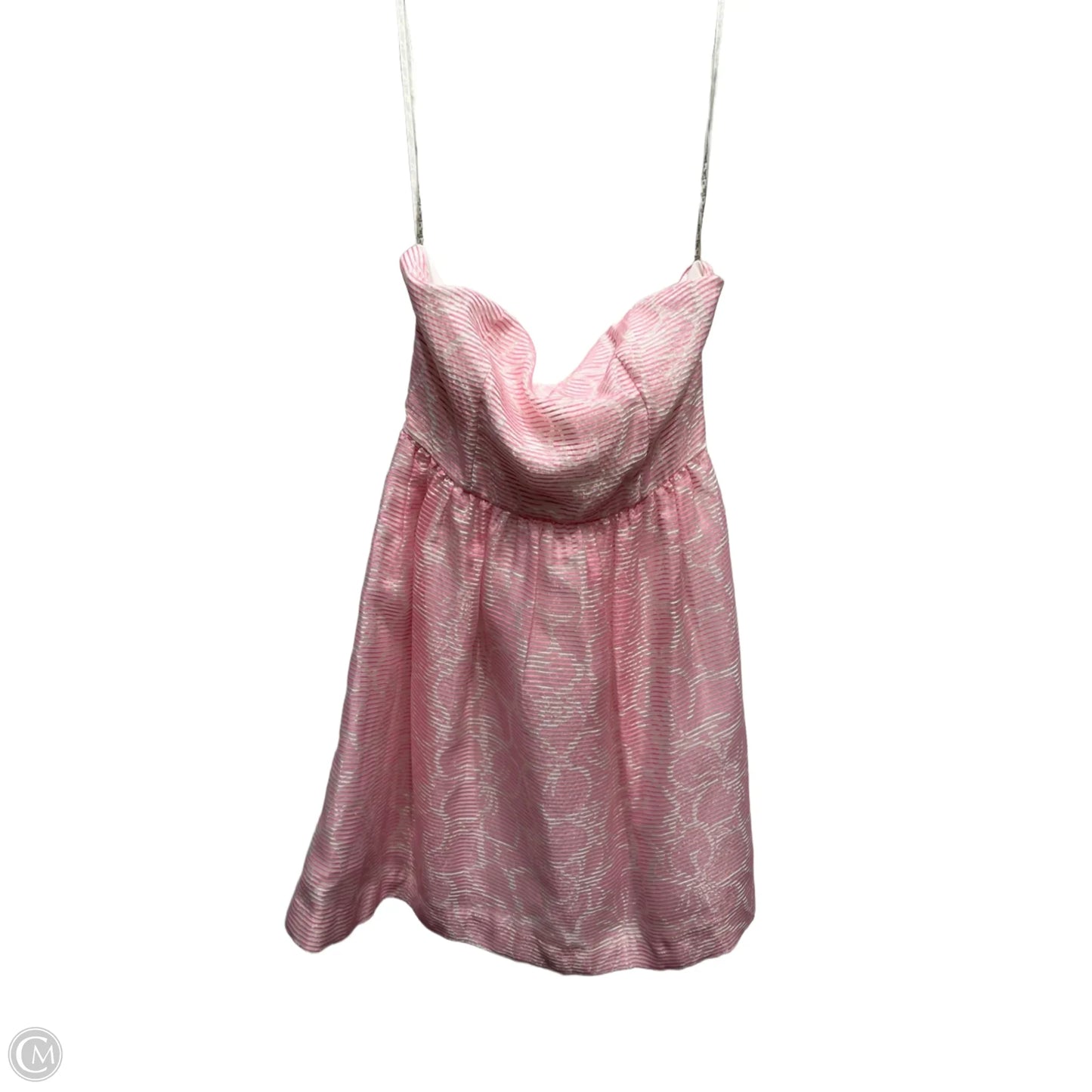 Dress Designer By Lilly Pulitzer In Pink & White, Size: S