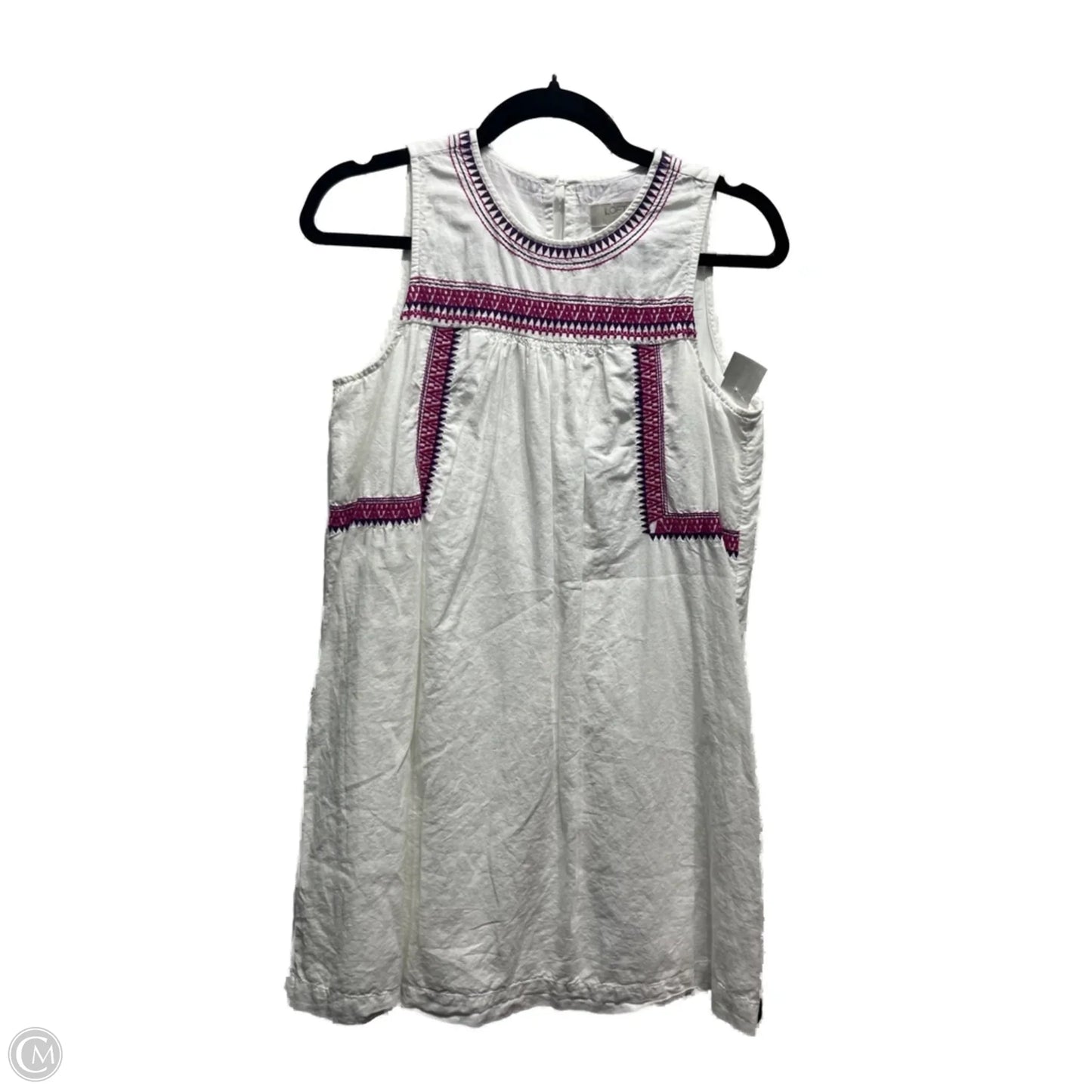 Dress Casual Short By Loft In Purple & White, Size: S