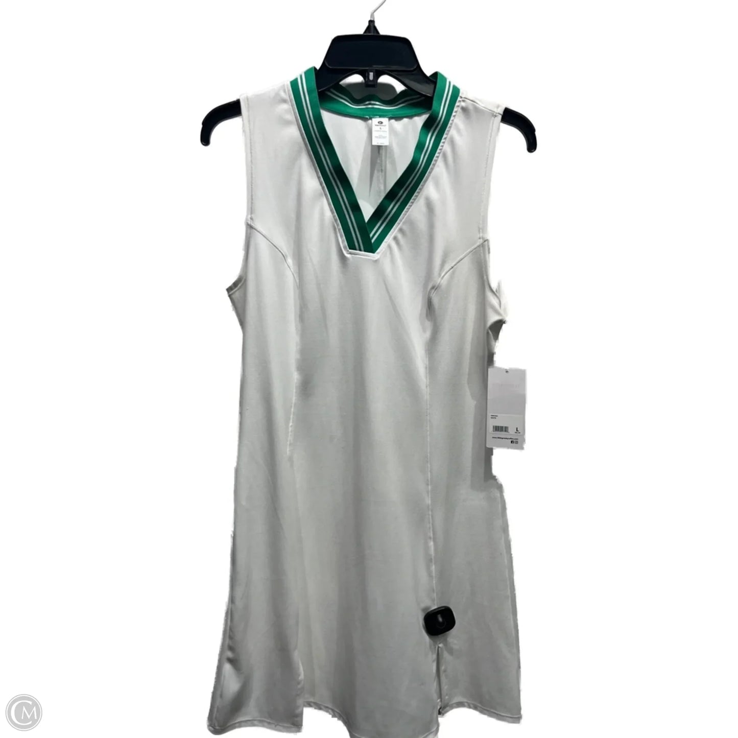 Dress Casual Short By 90 Degrees By Reflex In Green & White, Size: L