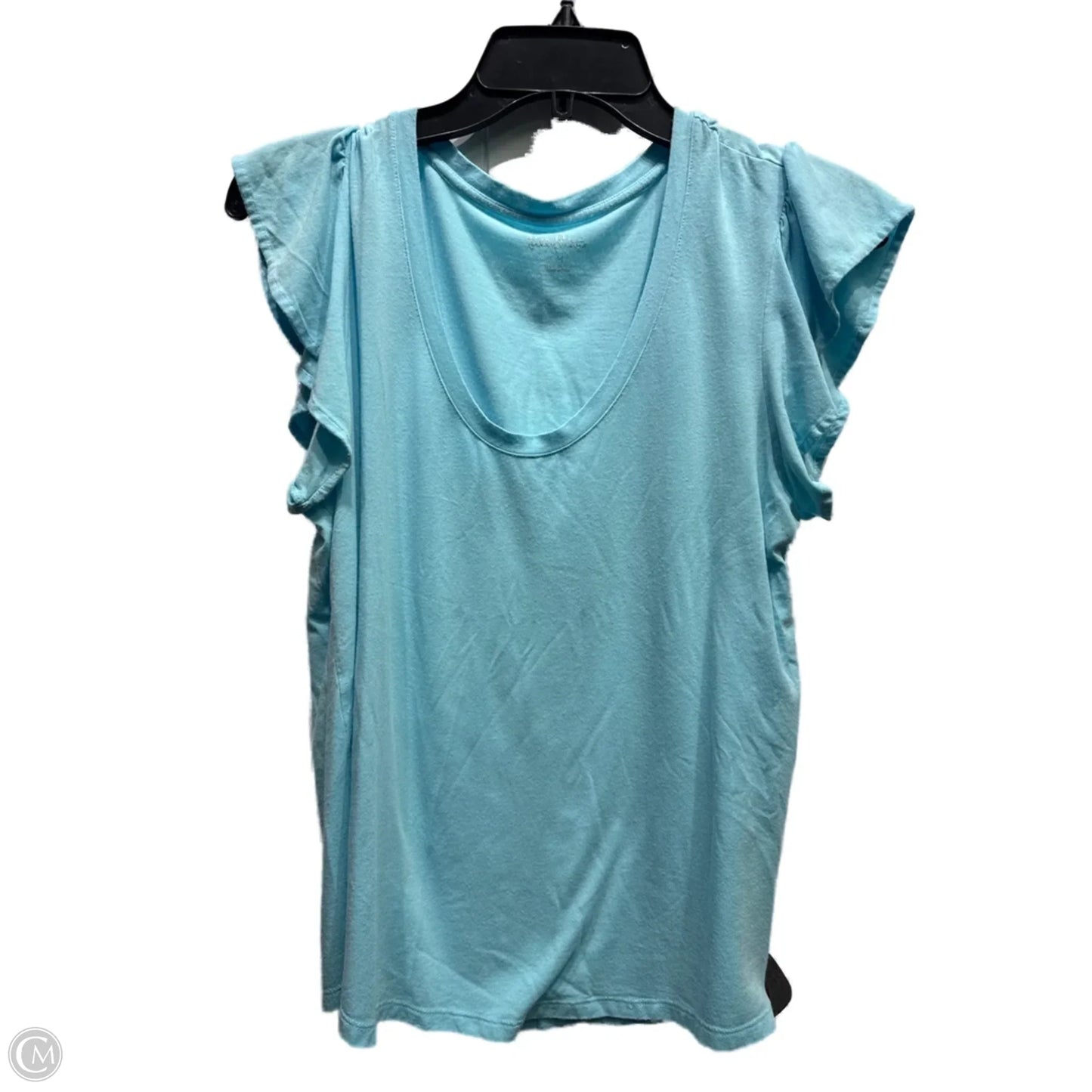 Top Short Sleeve Designer By Lilly Pulitzer In Blue, Size: M