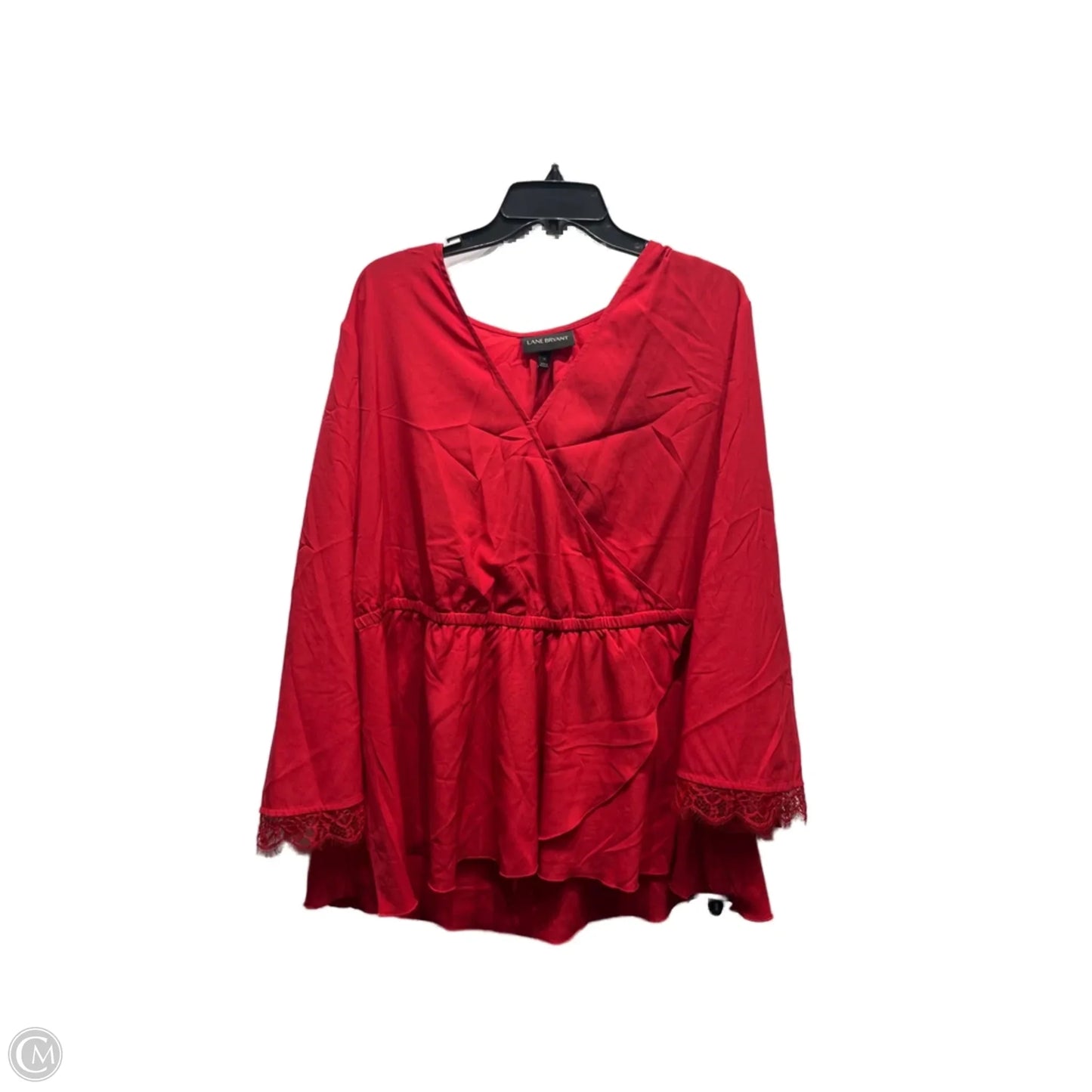 Top Long Sleeve By Lane Bryant In Red, Size: 1x