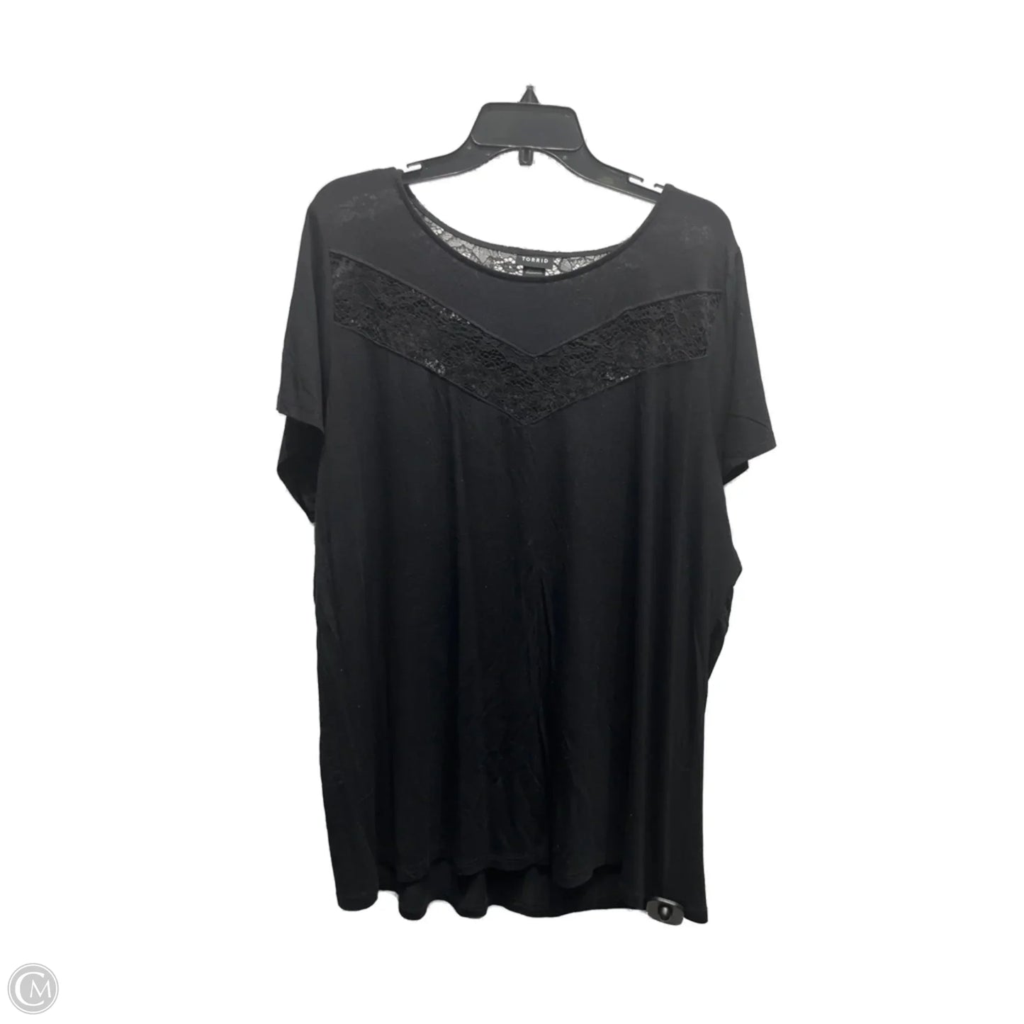 Top Short Sleeve By Torrid In Black, Size: 3x