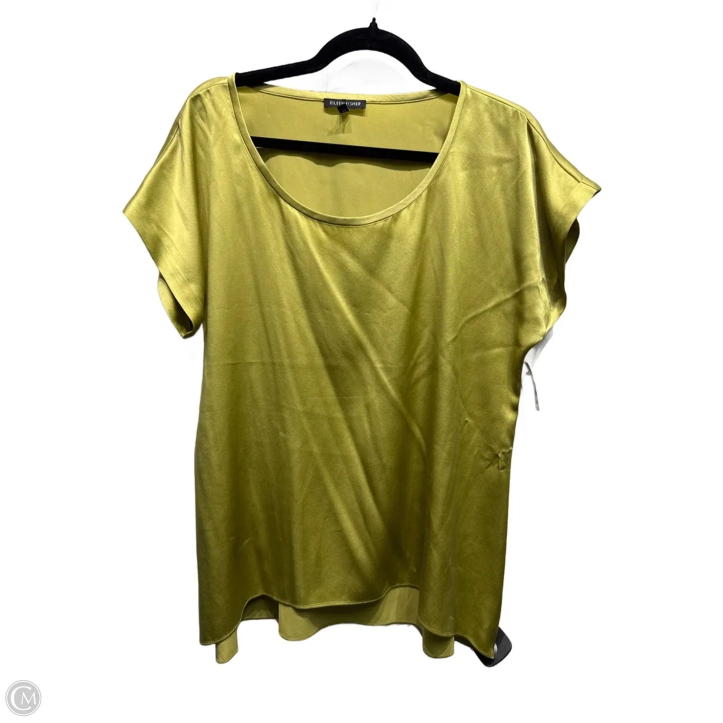 Top Short Sleeve By Eileen Fisher In Green, Size: M