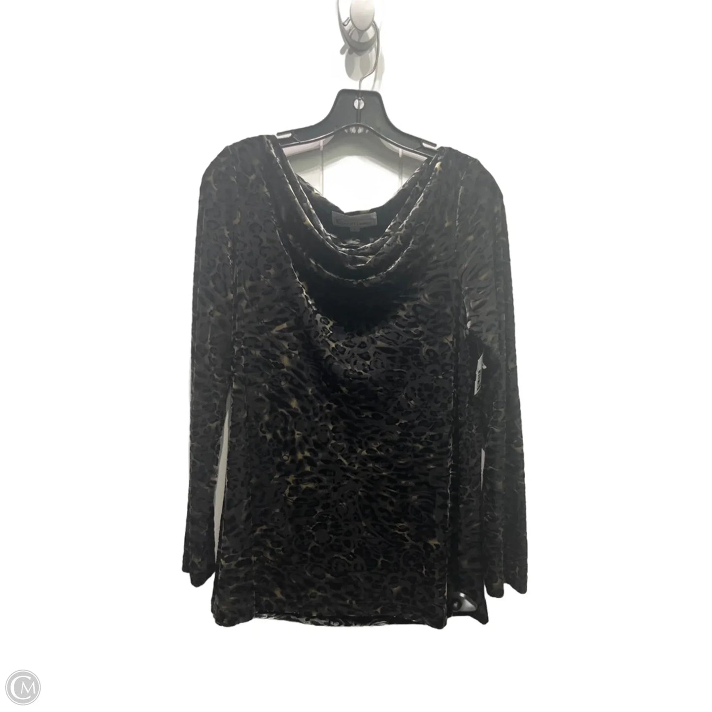 Top Long Sleeve By Elliott Lauren In Grey & Tan, Size: L