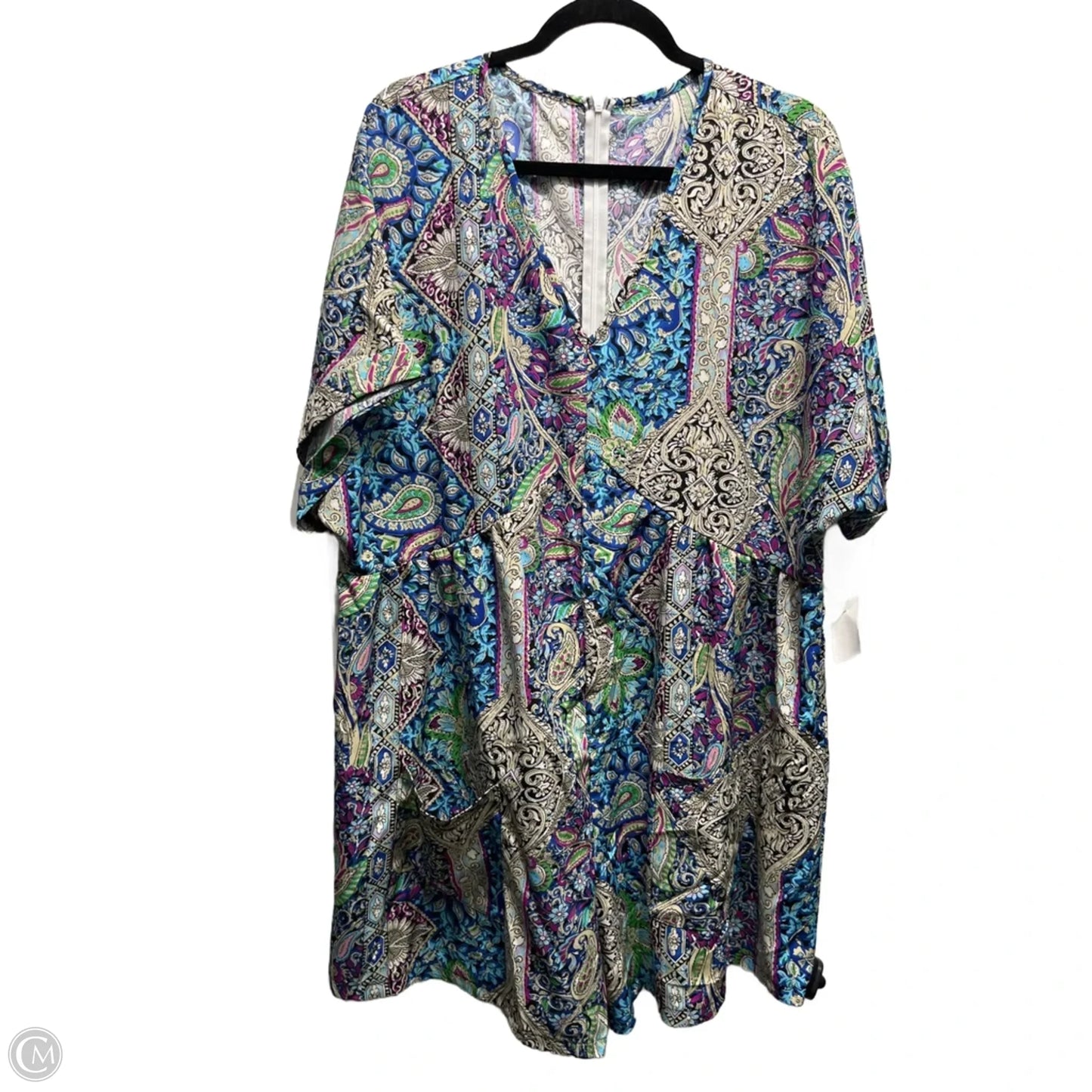 Romper By Emery Rose In Blue & Purple, Size: 3x