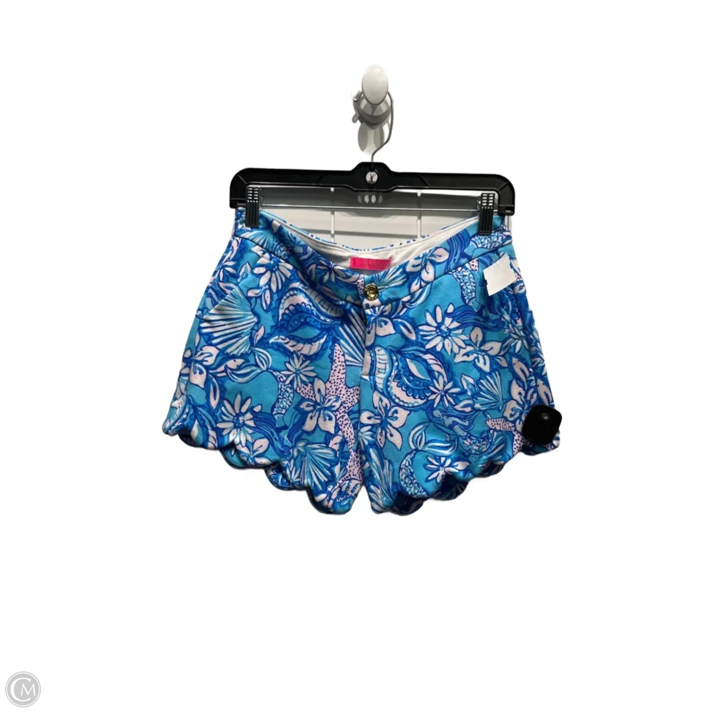 Shorts Designer By Lilly Pulitzer In Blue & White, Size: 0