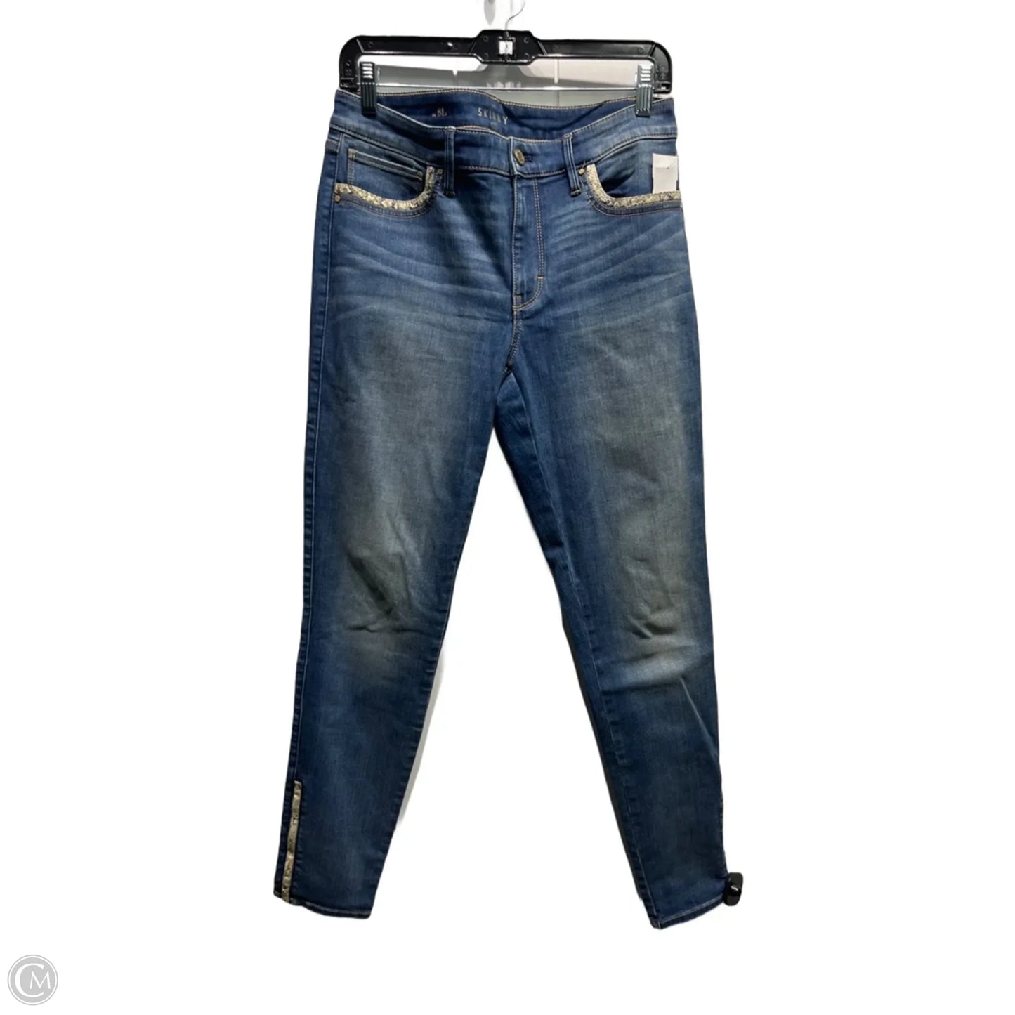 Jeans Straight By White House Black Market In Blue Denim, Size: 8l