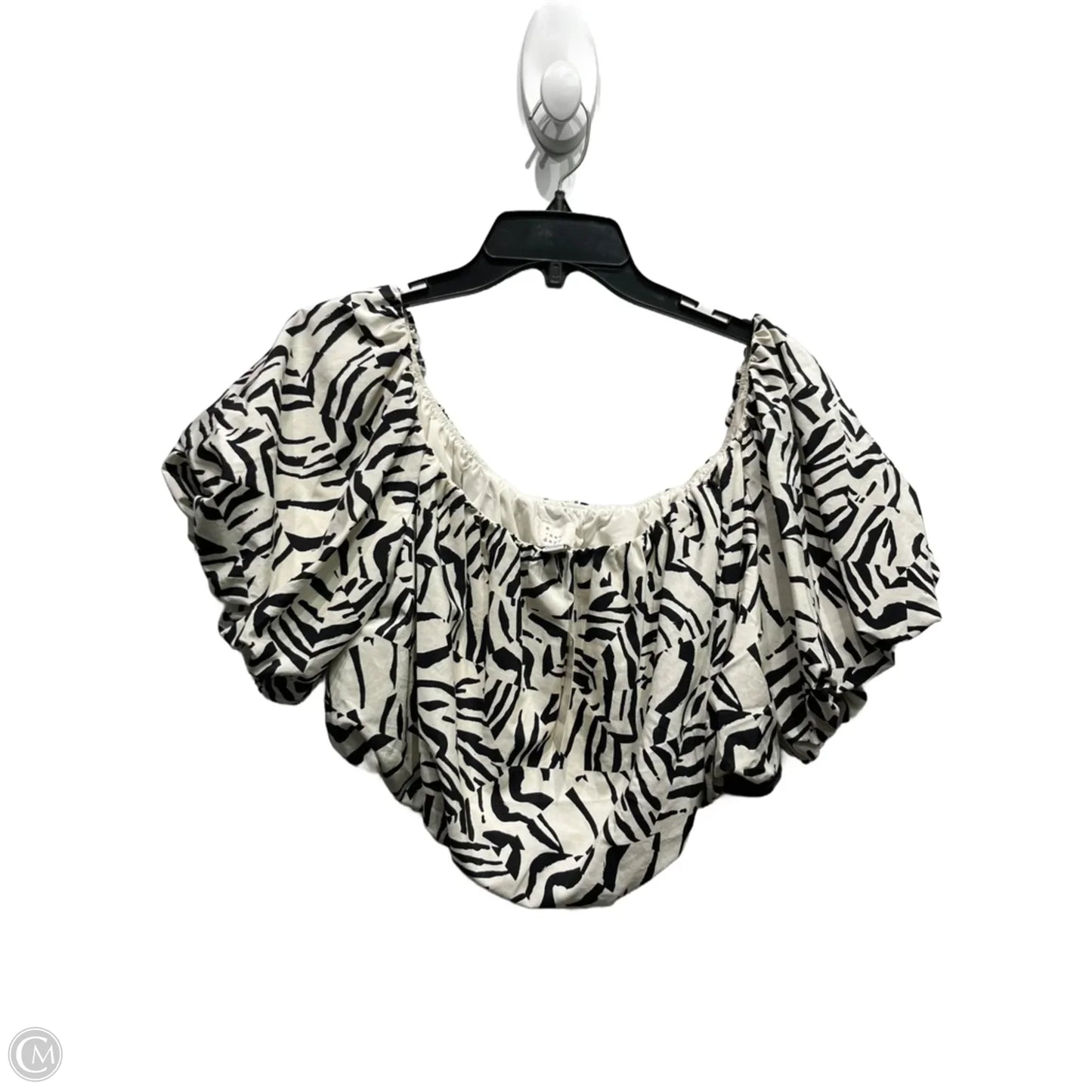 Top Short Sleeve By A New Day In Black & White, Size: Xl
