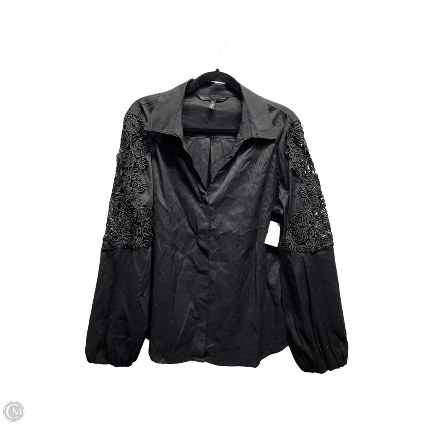 Top Long Sleeve By White House Black Market In Black, Size: L