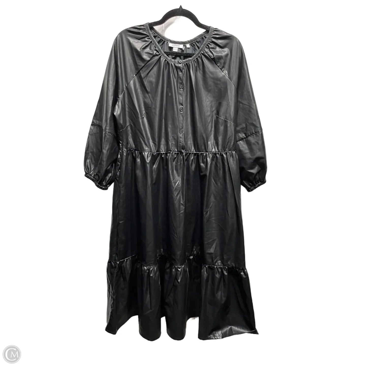 Dress Casual Midi By Chicos In Black, Size: M