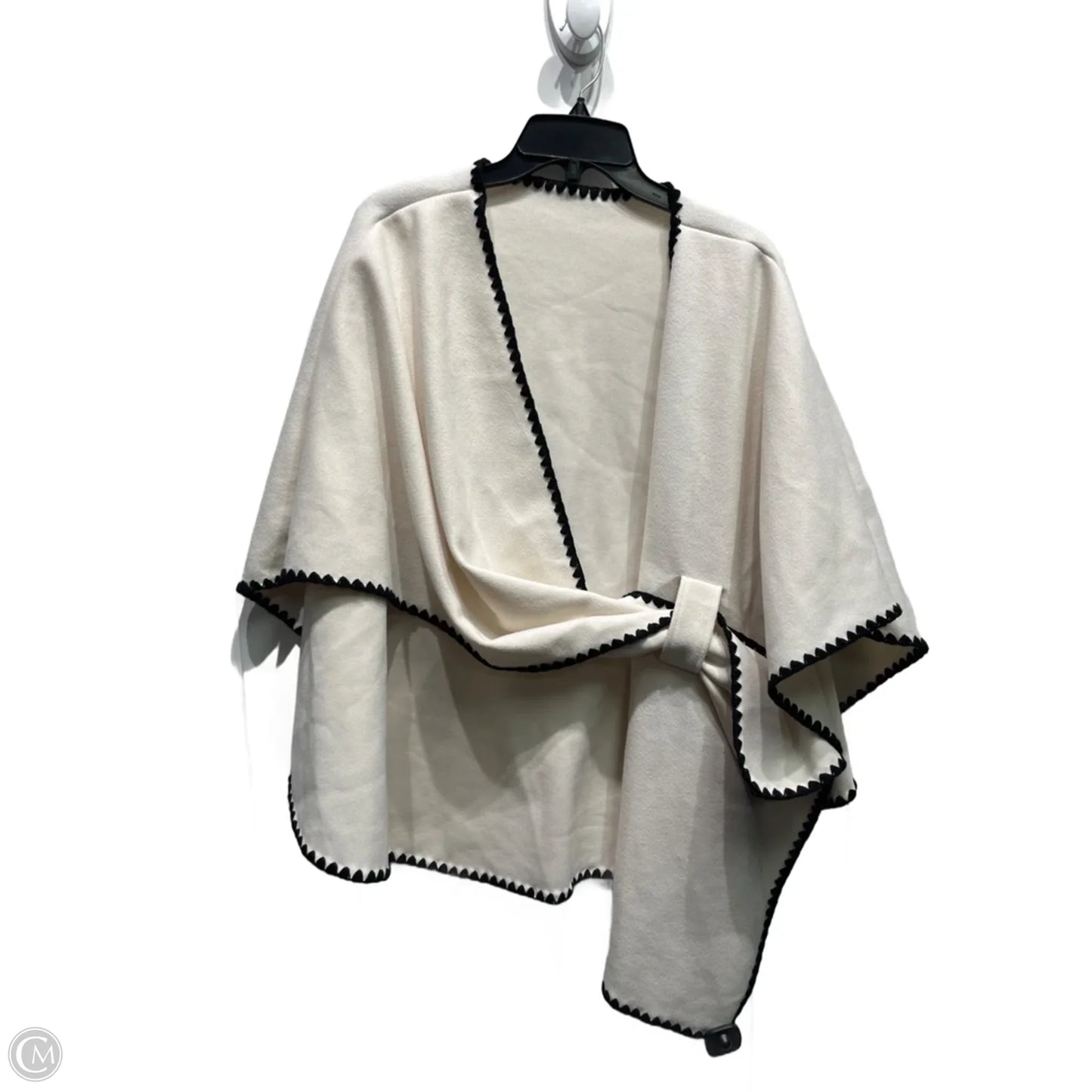 Poncho By Clothes Mentor In Black & White, Size: Osfm