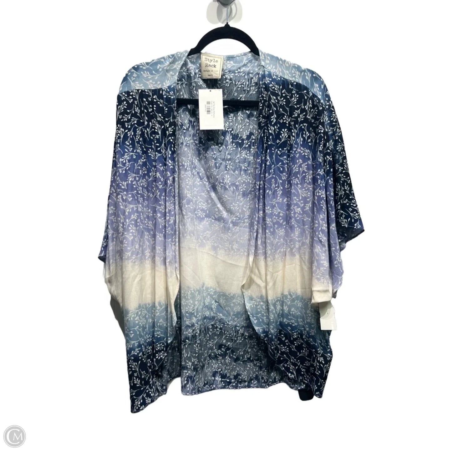 Kimono By Clothes Mentor In Blue & White, Size: S