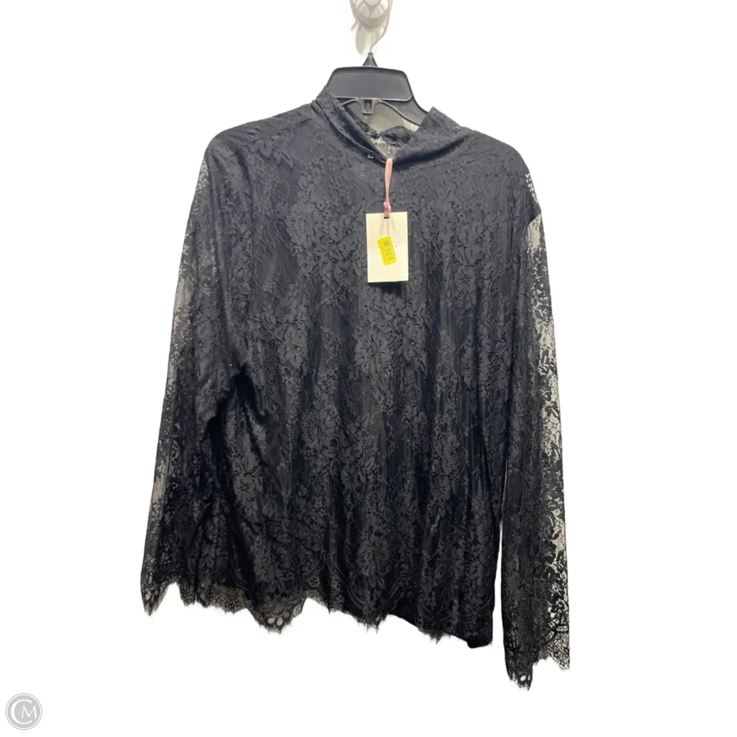 Top Long Sleeve By Alex Marie In Black, Size: Xl