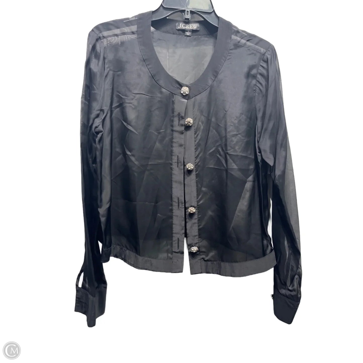 Blouse Long Sleeve By J. Crew In Black, Size: M