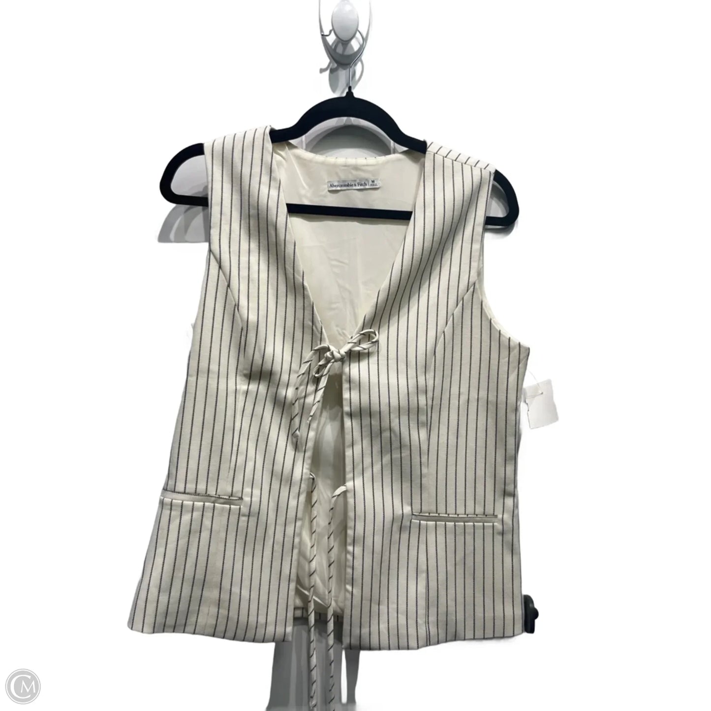 Vest Other By Abercrombie And Fitch In Black & Cream, Size: M