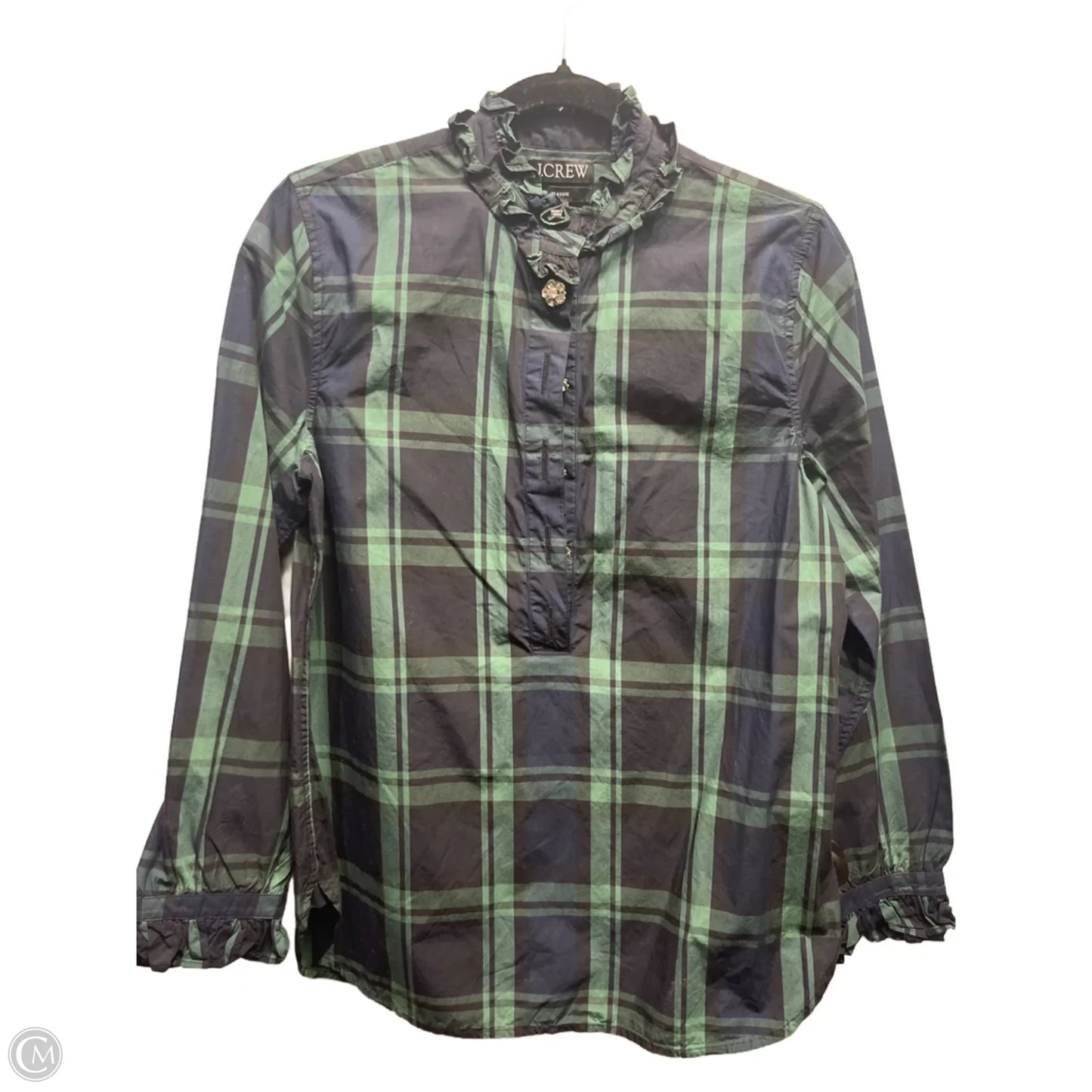 Top Long Sleeve By J. Crew In Green, Size: M