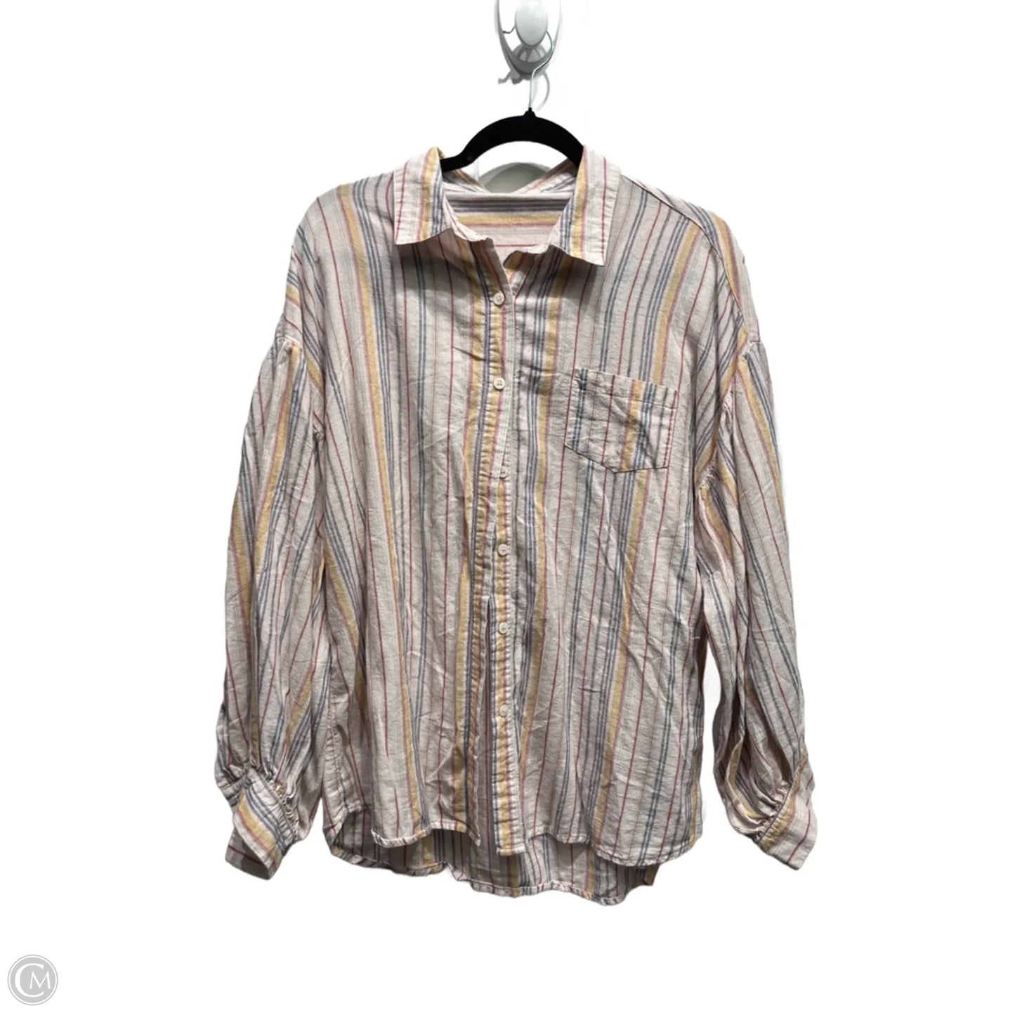 Top Long Sleeve By Easel In Pink, Size: L