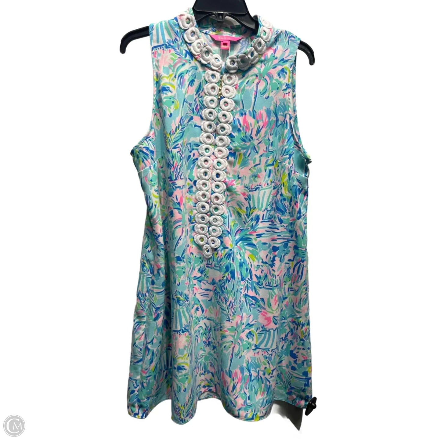 Dress Designer By Lilly Pulitzer In Blue & Green, Size: L