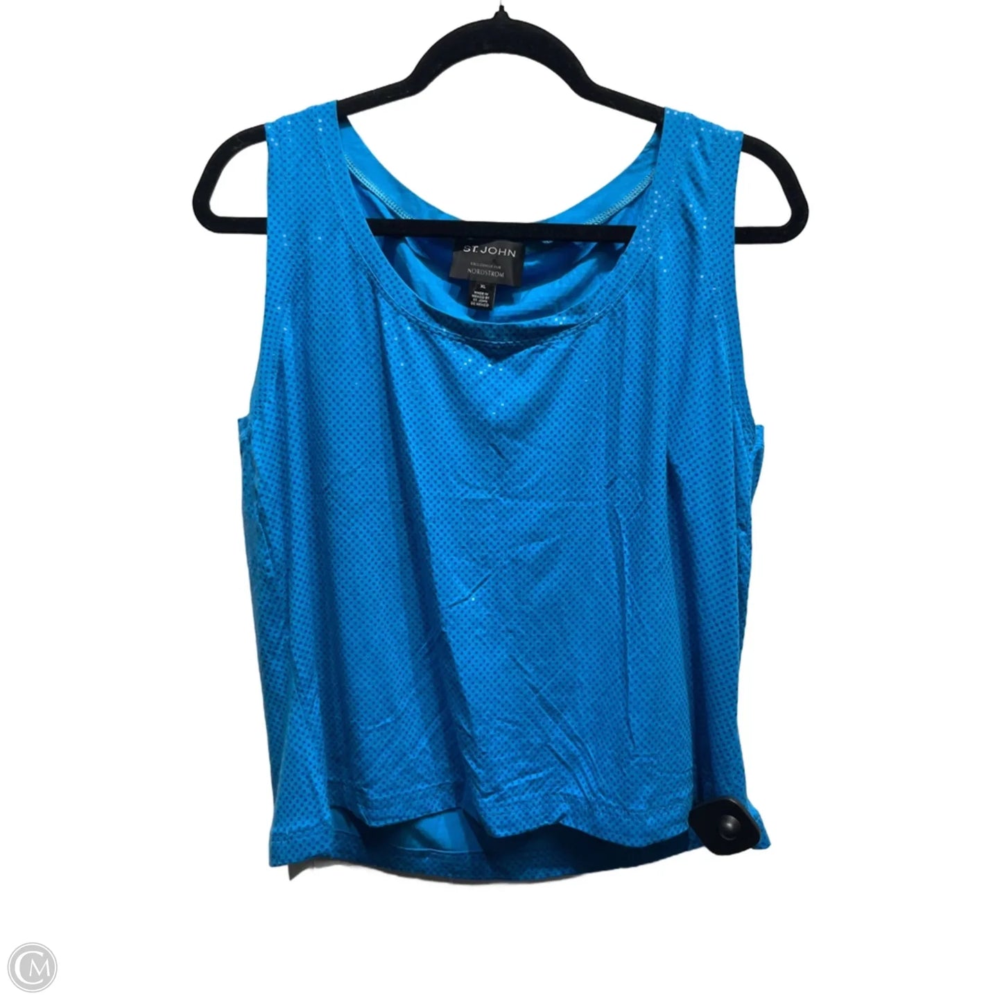 Top Sleeveless Luxury Designer By St John Collection In Blue, Size: Xl