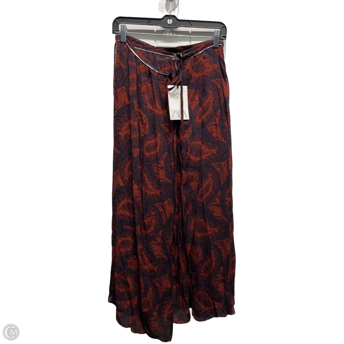 Skirt Maxi By Zara In Blue & Red, Size: S