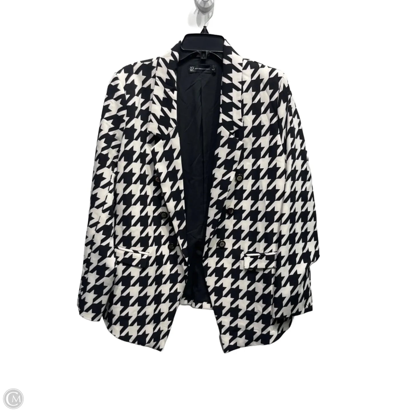 Blazer By New York And Co In Black & White, Size: L