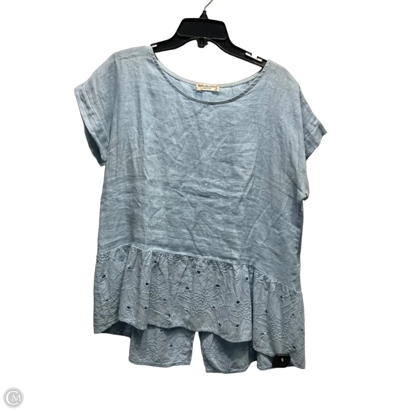 Top Short Sleeve By Terzo Millennio In Blue, Size: S