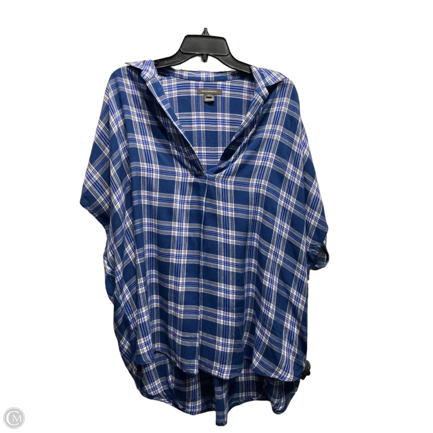 Top Short Sleeve By French Connection In Blue, Size: L