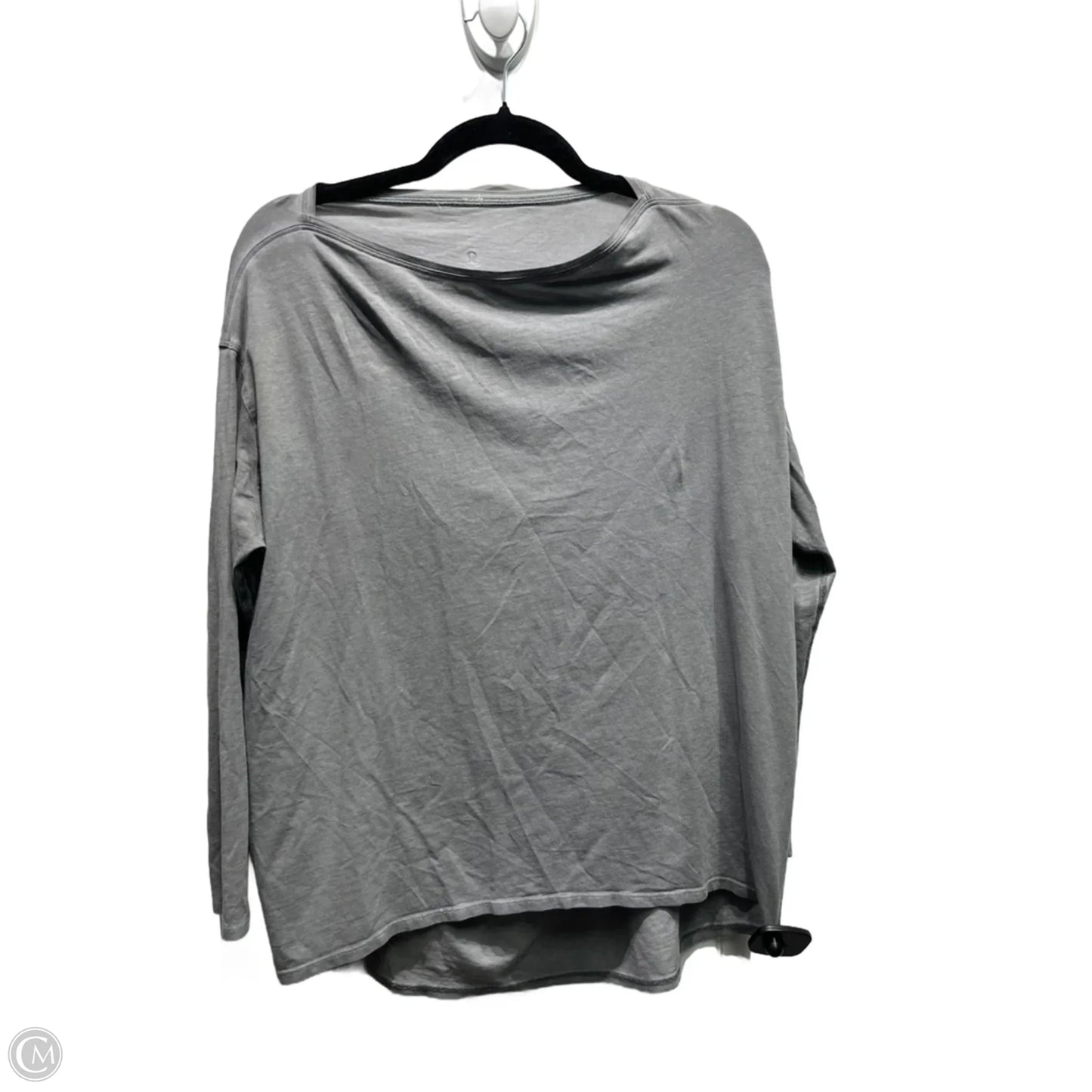 Athletic Top Long Sleeve Crewneck By Lululemon In Grey, Size: M