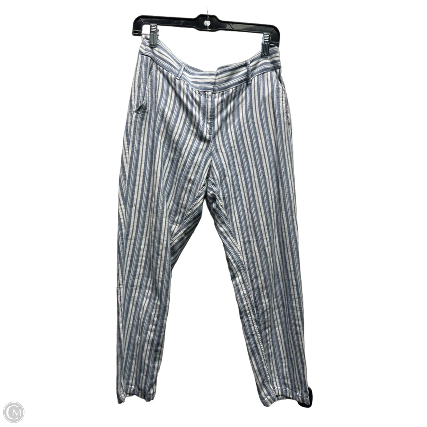 Pants Linen By Loft In Blue & White, Size: Sp