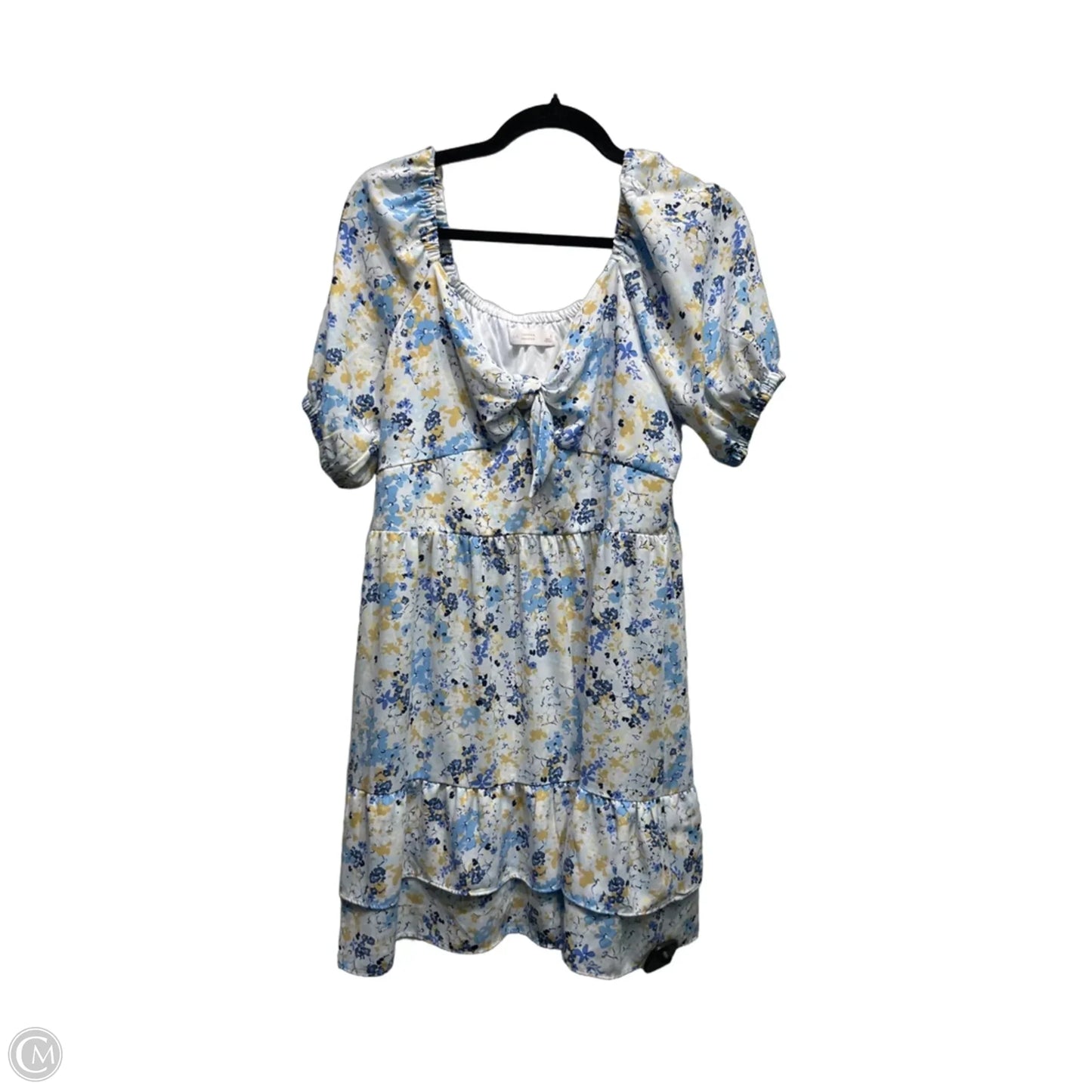 Dress Casual Short By Lc Lauren Conrad In Blue & Yellow, Size: L