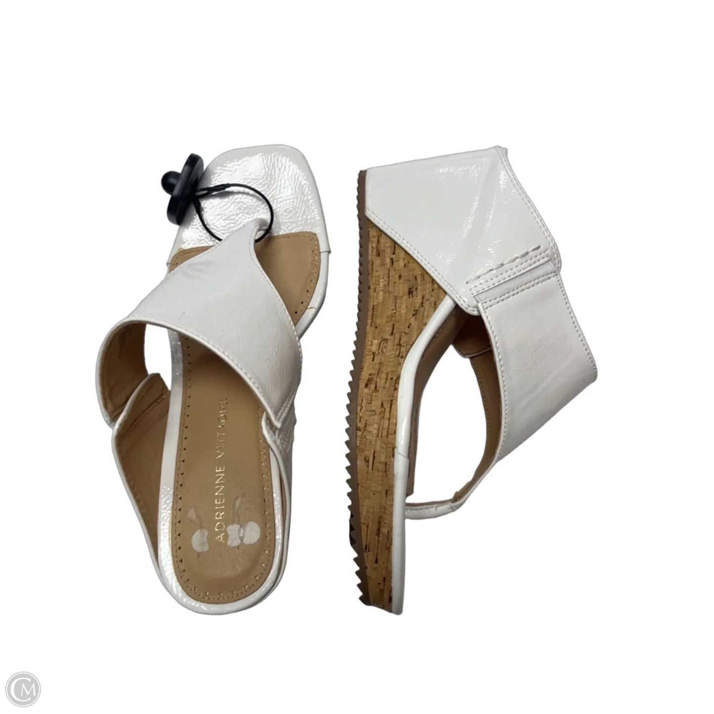 Sandals Heels Wedge By Adrienne Vittadini In White, Size: 7.5