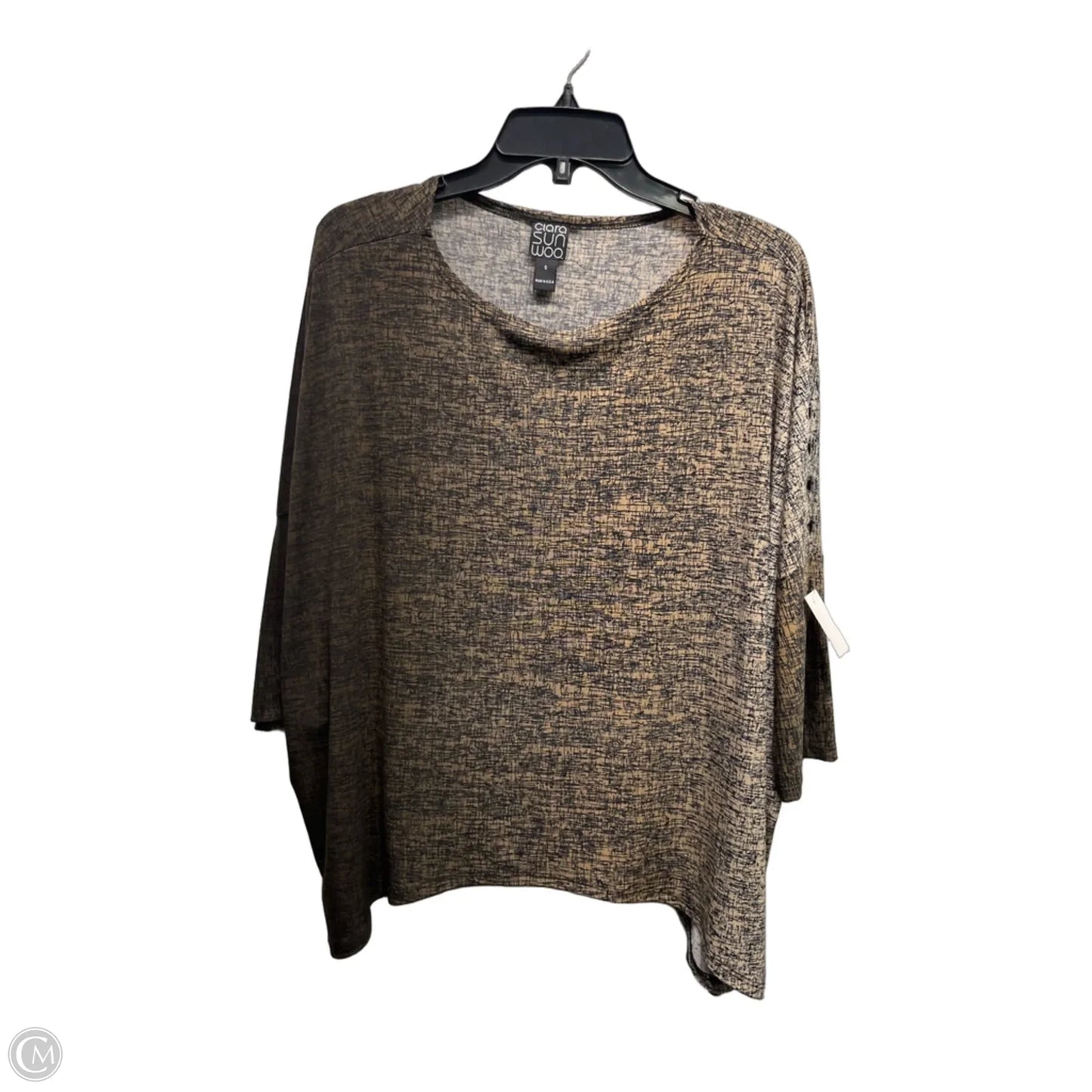 Top Short Sleeve By Clara Sun Woo In Brown, Size: S