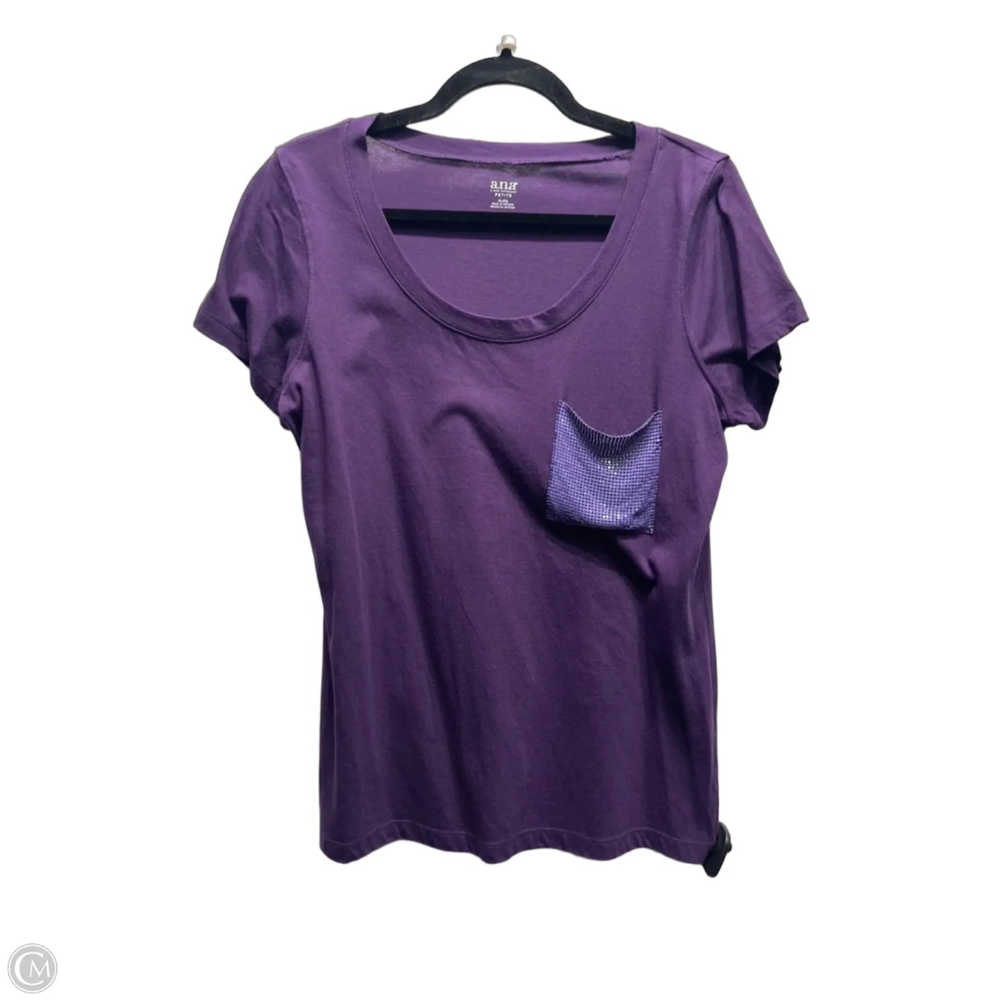 Top Short Sleeve Basic By Ana In Purple, Size: Lp