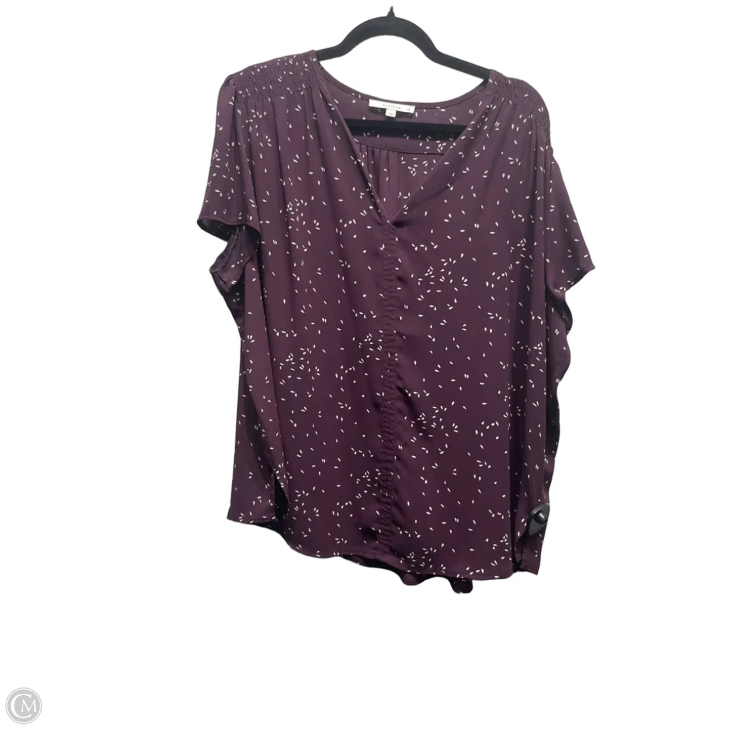Top Short Sleeve By fun2fun In Purple, Size: 2x