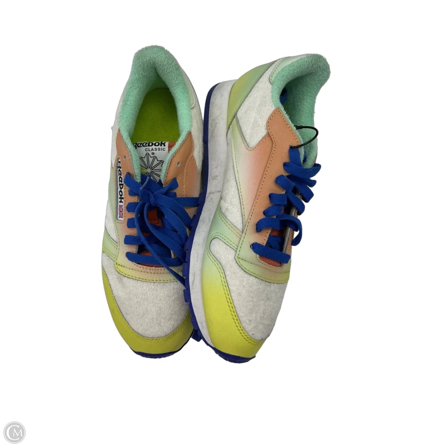 Shoes Sneakers By Reebok In Blue & Green, Size: 7