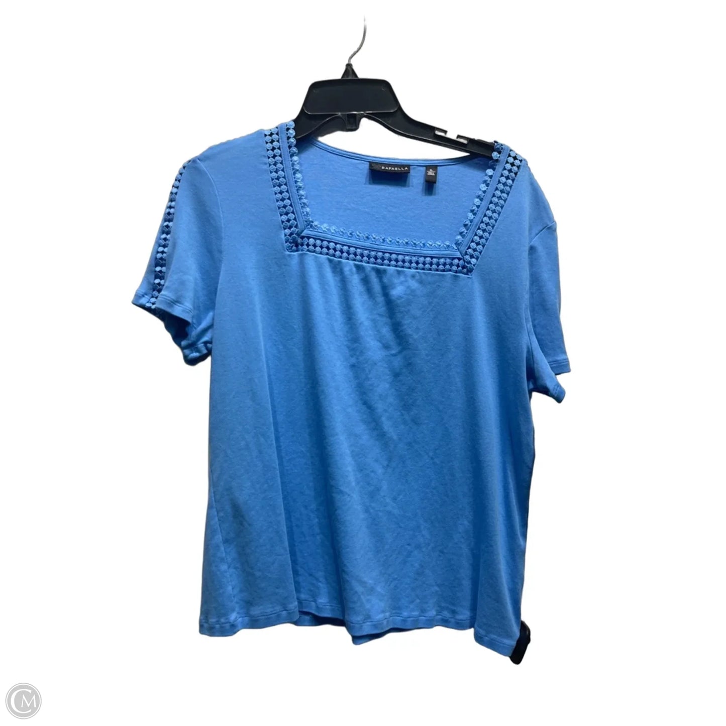 Top Short Sleeve Basic By Rafaella In Blue, Size: Xl