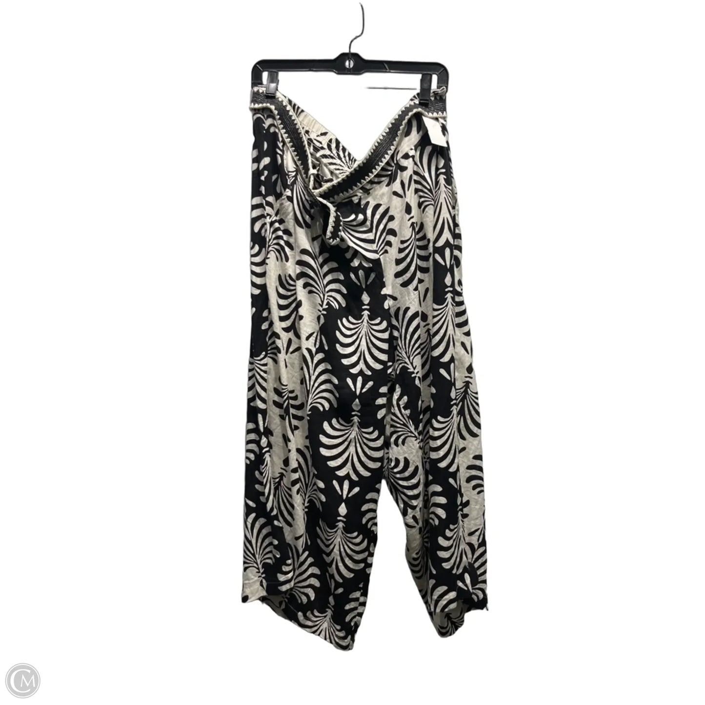 Pants Linen By Rachel Zoe In Black & White, Size: 3x
