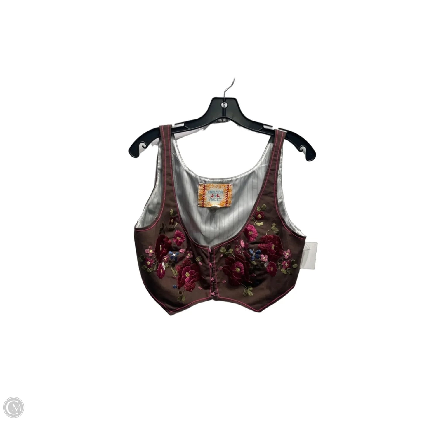 Vest Faux Fur & Sherpa By Chelsea And Violet In Brown & Pink, Size: L