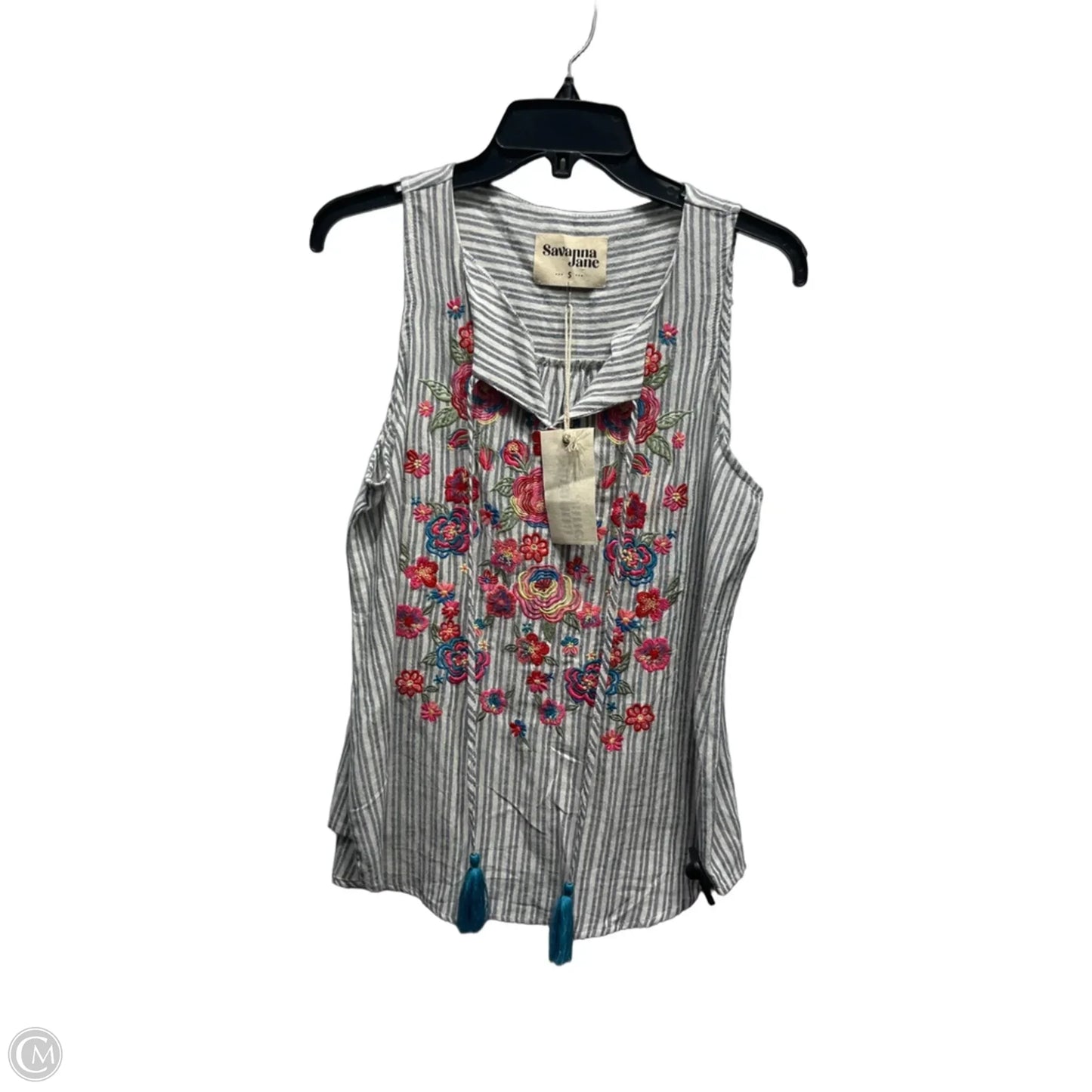Top Sleeveless By savanna jane In Grey, Size: S