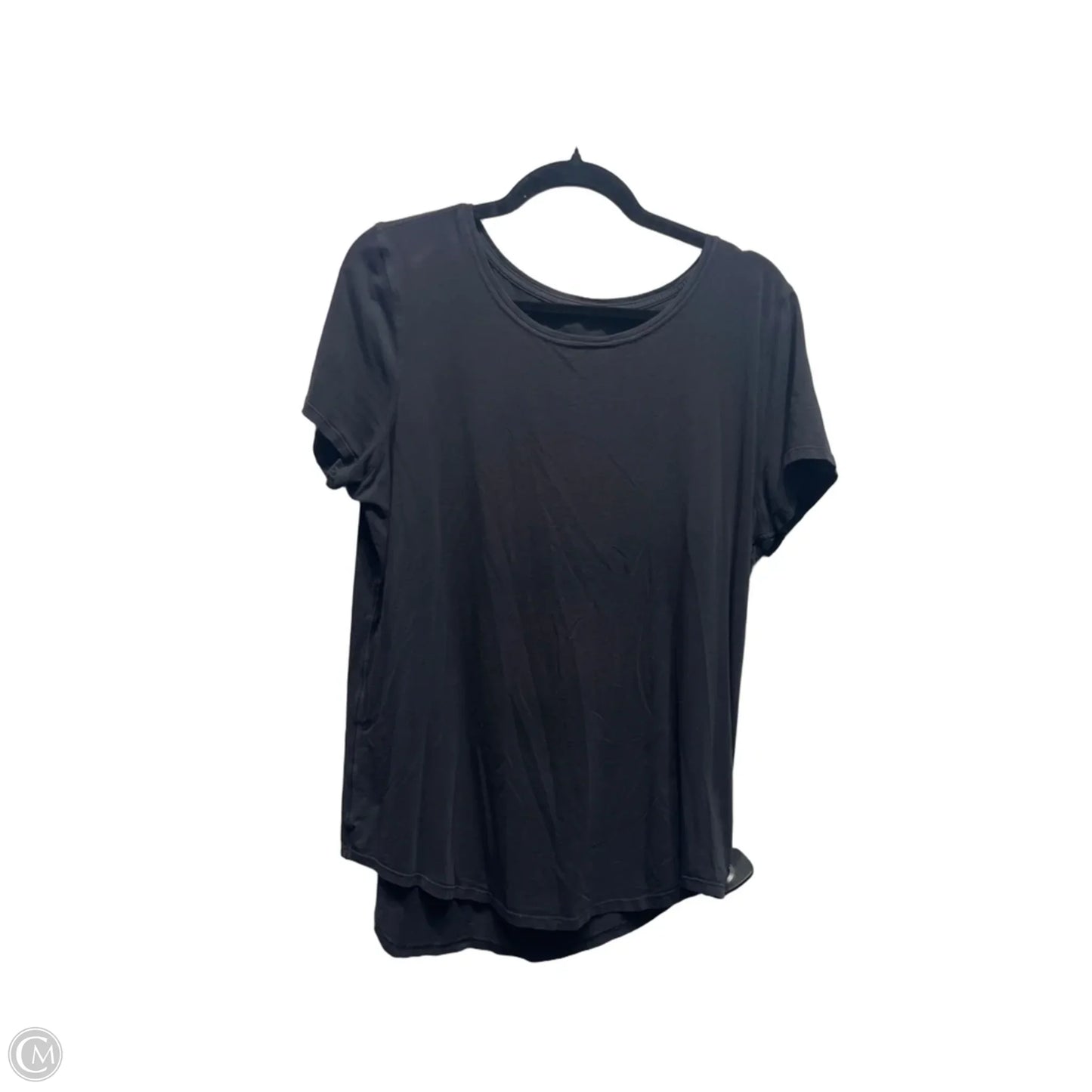 Athletic Top Short Sleeve By Lululemon In Black, Size: M
